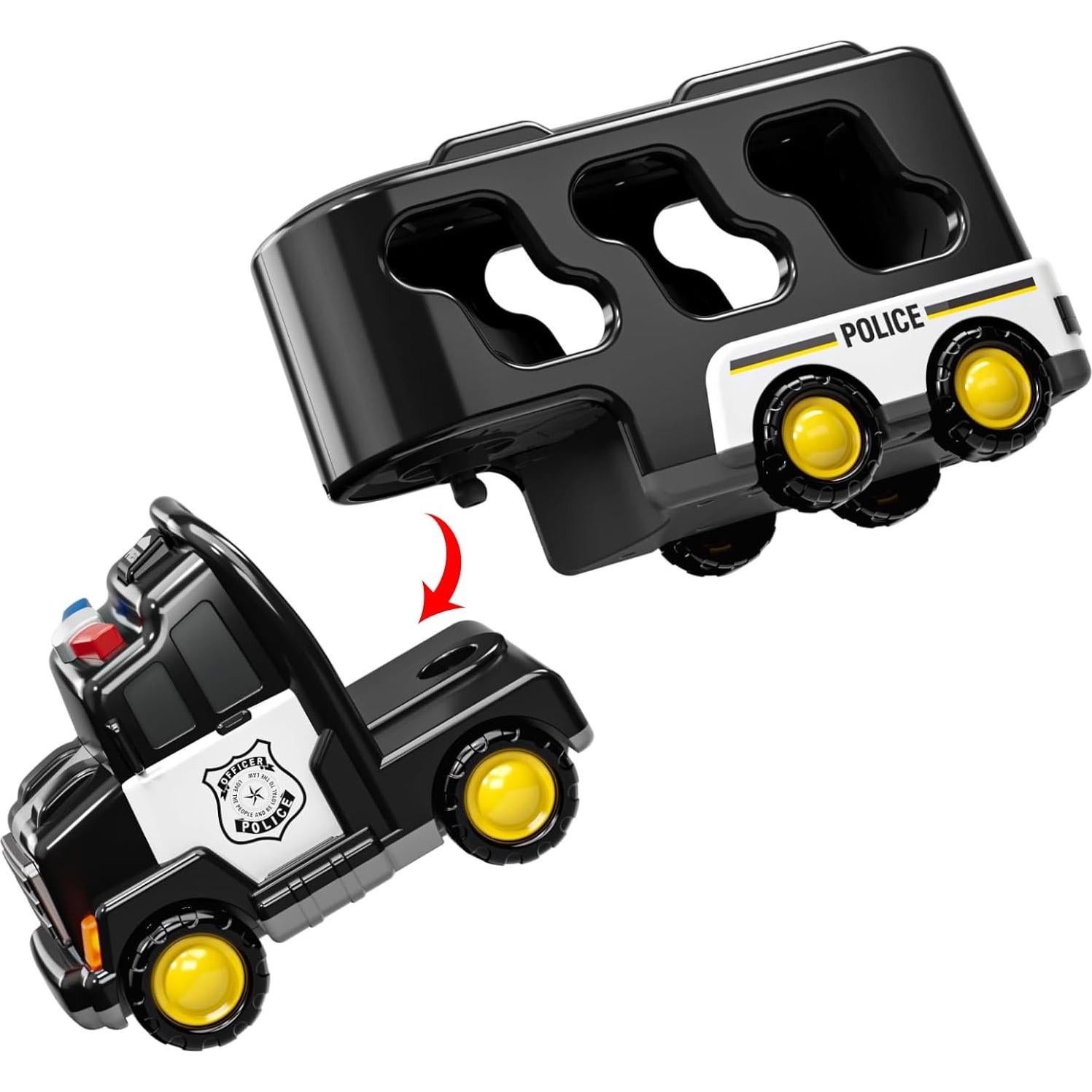 Camión de Policía TEMI 5 en 1 para Niños 3 a 5 Años