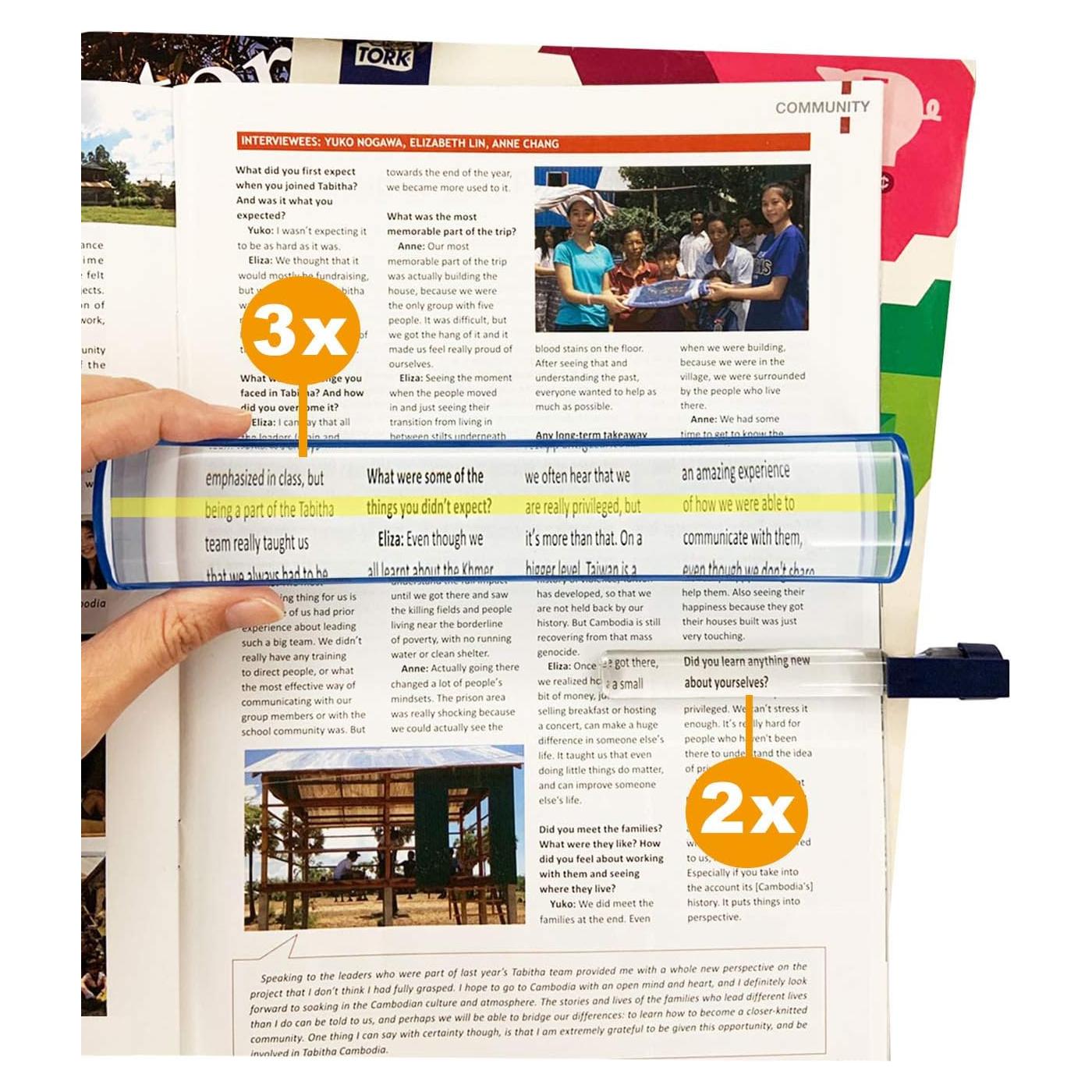 Lupa de Barra Elevada 3X MAGDEPO 20.32 cm para Baja Visión