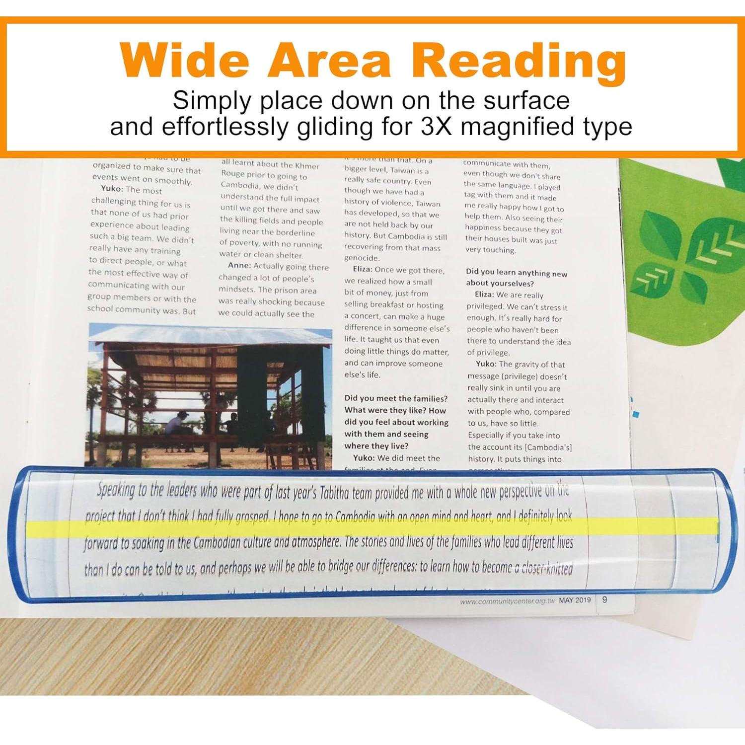 Lupa de Barra Elevada 3X MAGDEPO 20.32 cm para Baja Visión