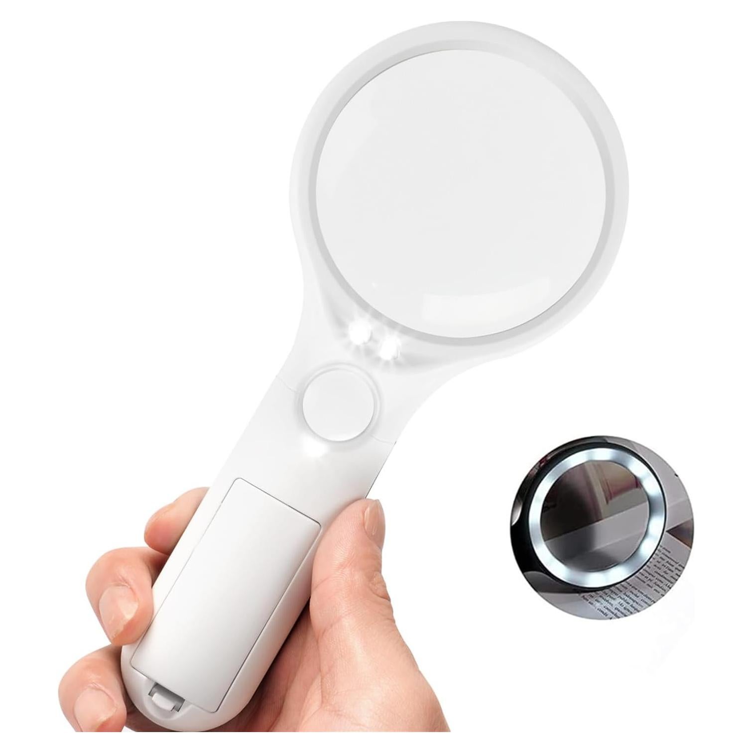 Lupa con Luz LED THRIVINGIVAN 3X 45X para Lectura y Joyería