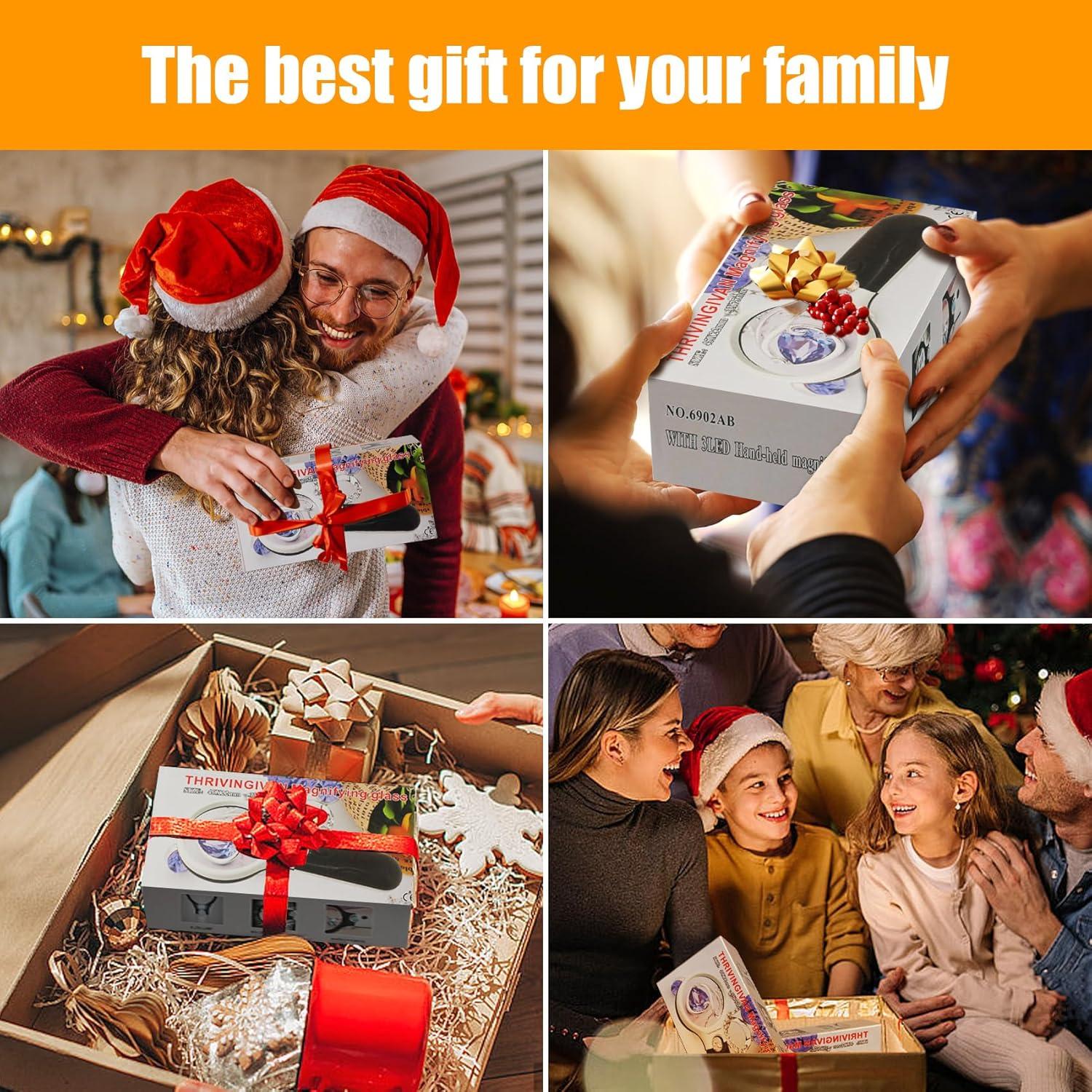 Lupa con Luz LED THRIVINGIVAN 3X 45X para Lectura y Joyería