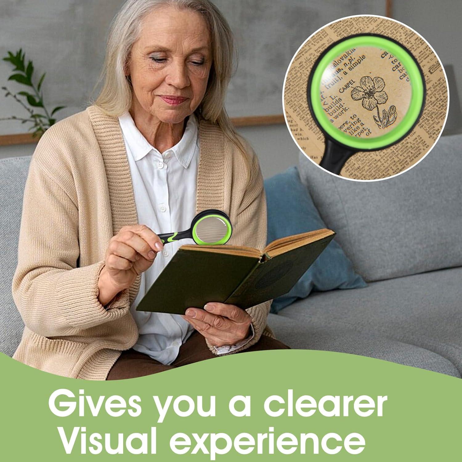 12 Lupas de Mano 10X JOUTYFOR con Mango Antideslizante