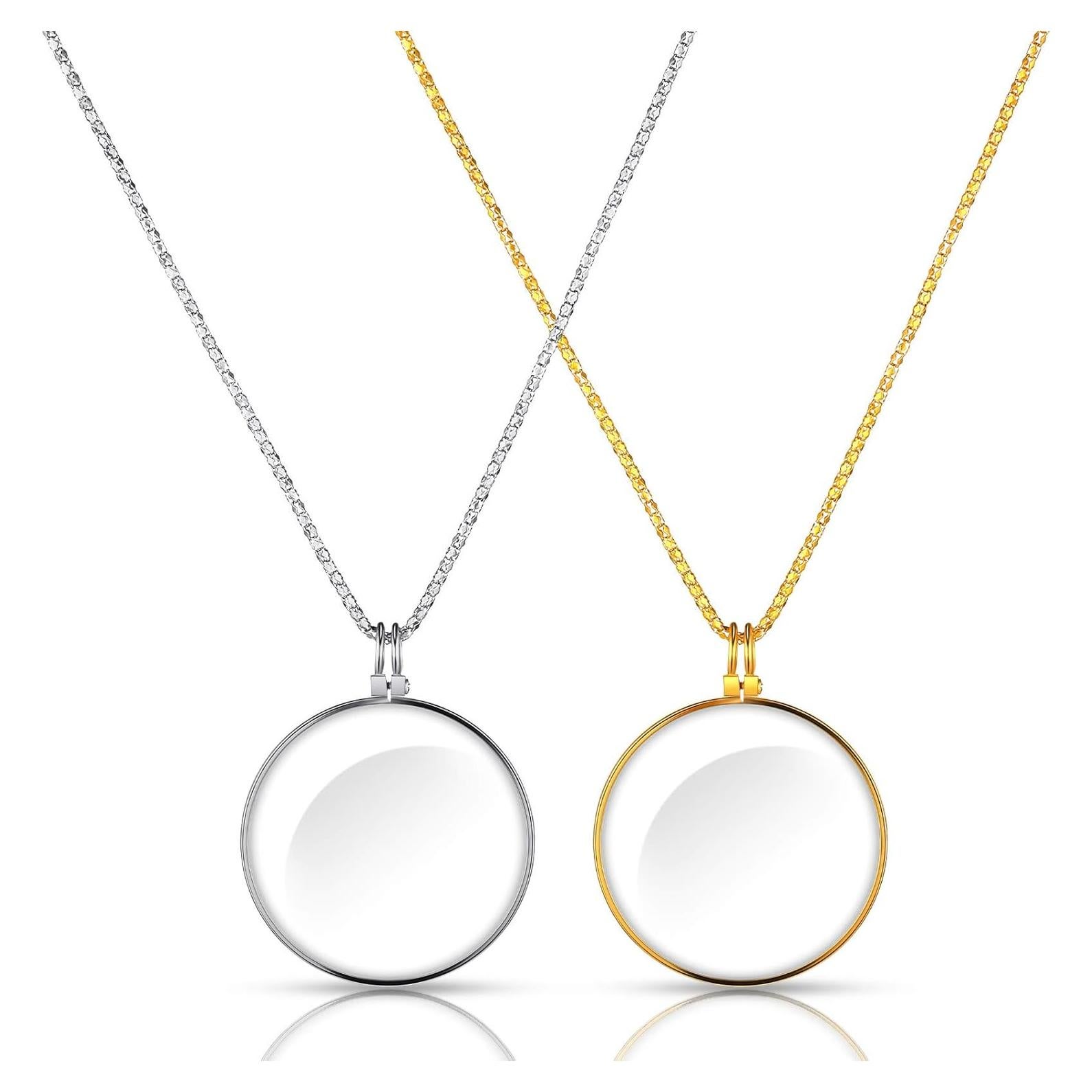 Collar Lupa 5X Yaomiao con Lente de Vidrio y Cadena 66 cm