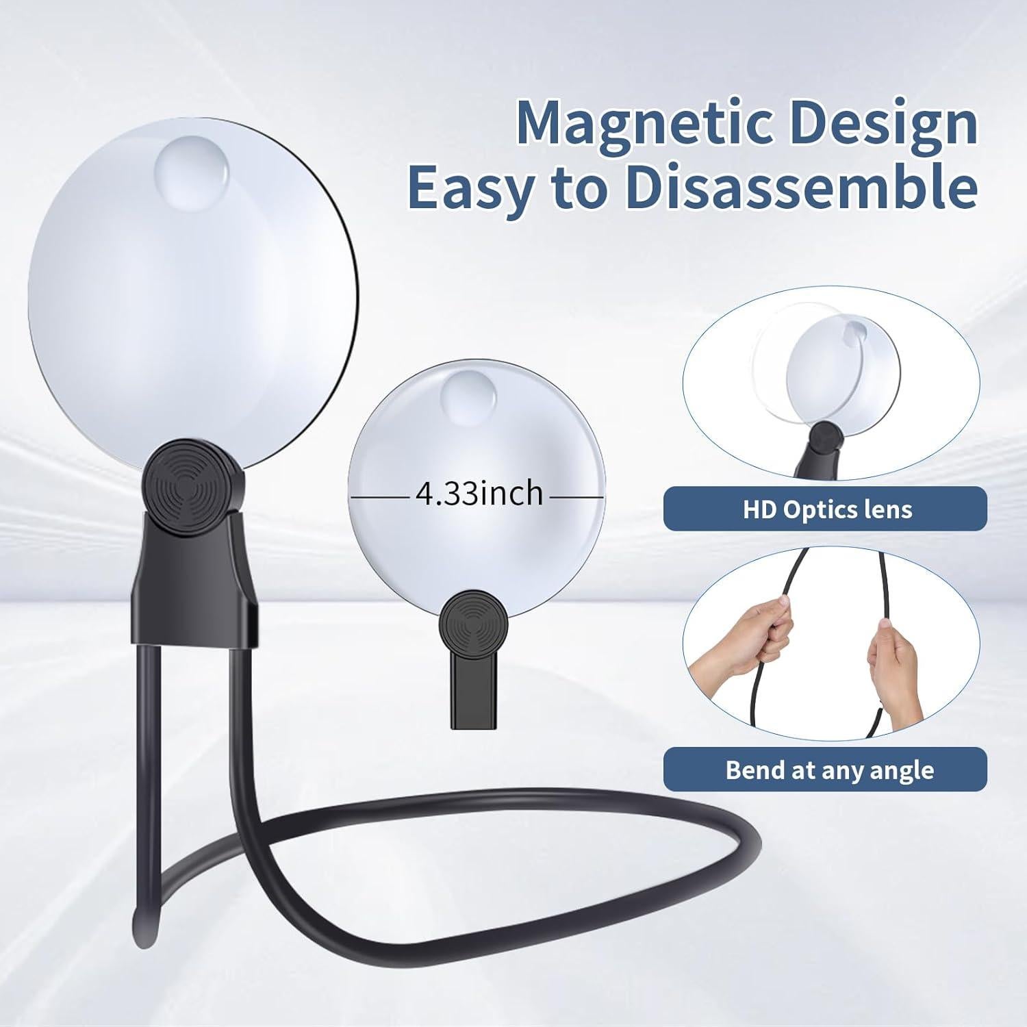 Lupa de Aumento 10X 20X SKGXMAGN con Cuello de Ganso