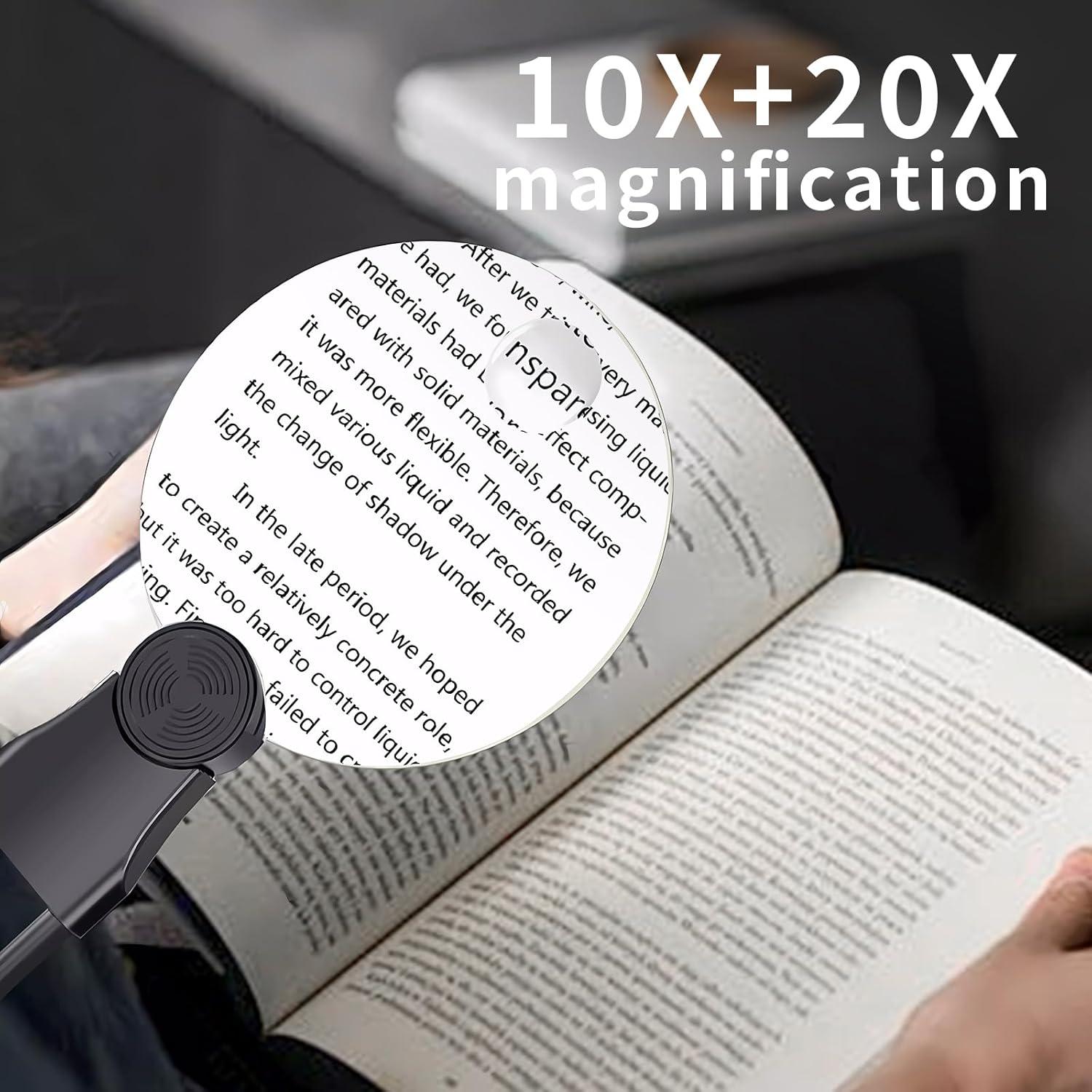 Lupa de Aumento 10X 20X SKGXMAGN con Cuello de Ganso