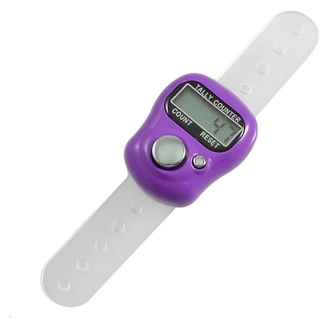 Contador Electrónico de Dedo uxcell 5 Dígitos LCD Púrpura
