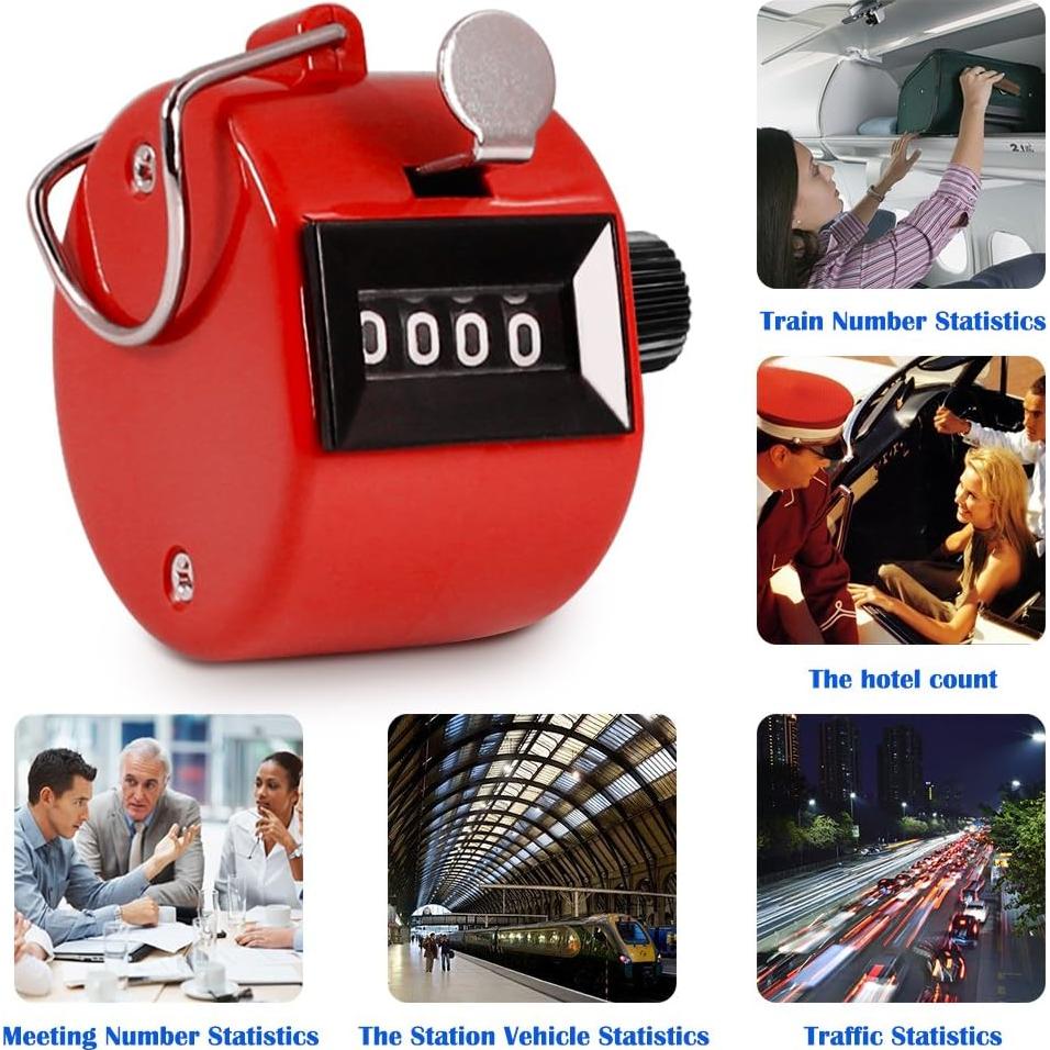 Contador de Mano Mecánico AFUNTA - Paquete de 6 Colores