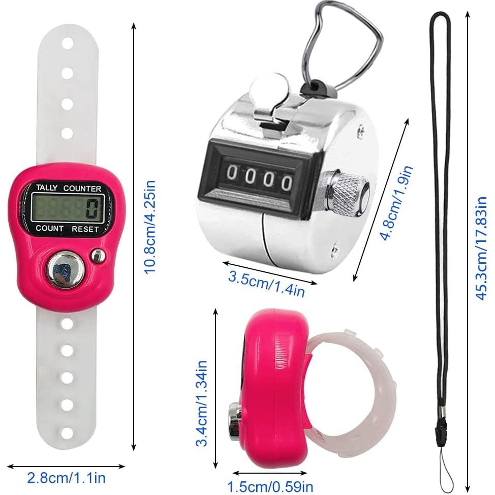 Contadores Electrónicos AFUNTA 6 Pcs: 2 Metal y 4 Digitales