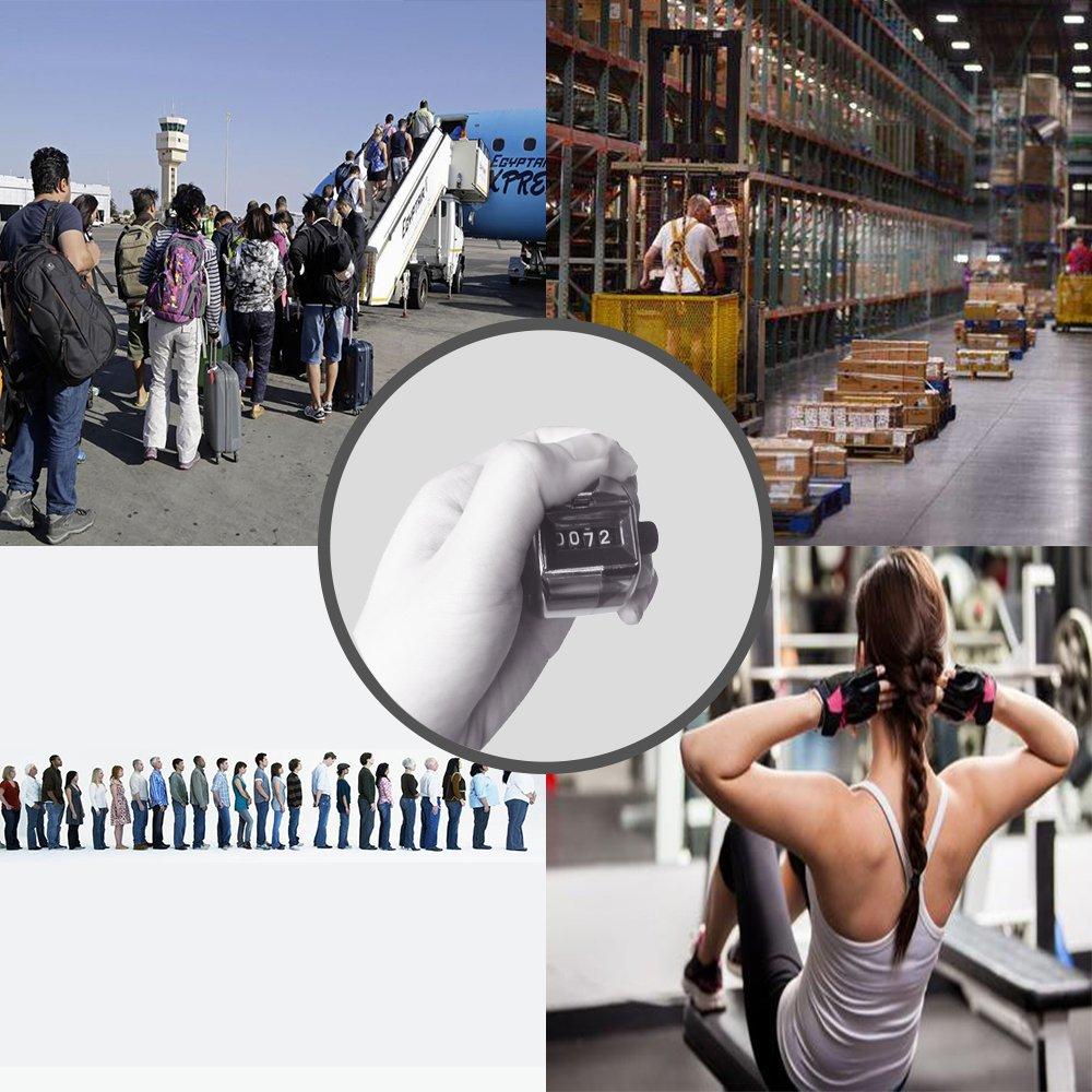 Contadores Manuales de Tally CNYMANY 4 Dígitos Metal 3 Paquetes