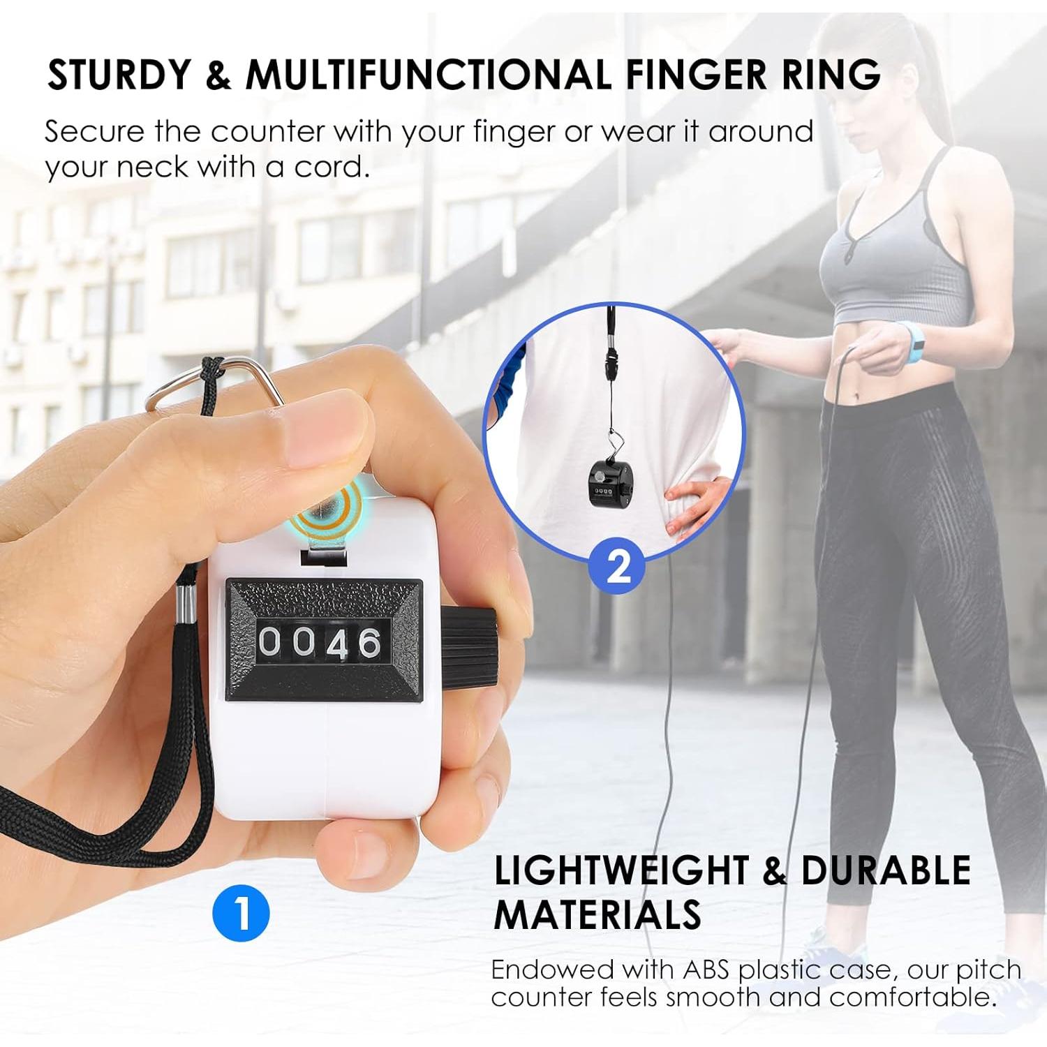 Contadores de Mano KTRIO 2 Piezas 4 Dígitos Mecánicos