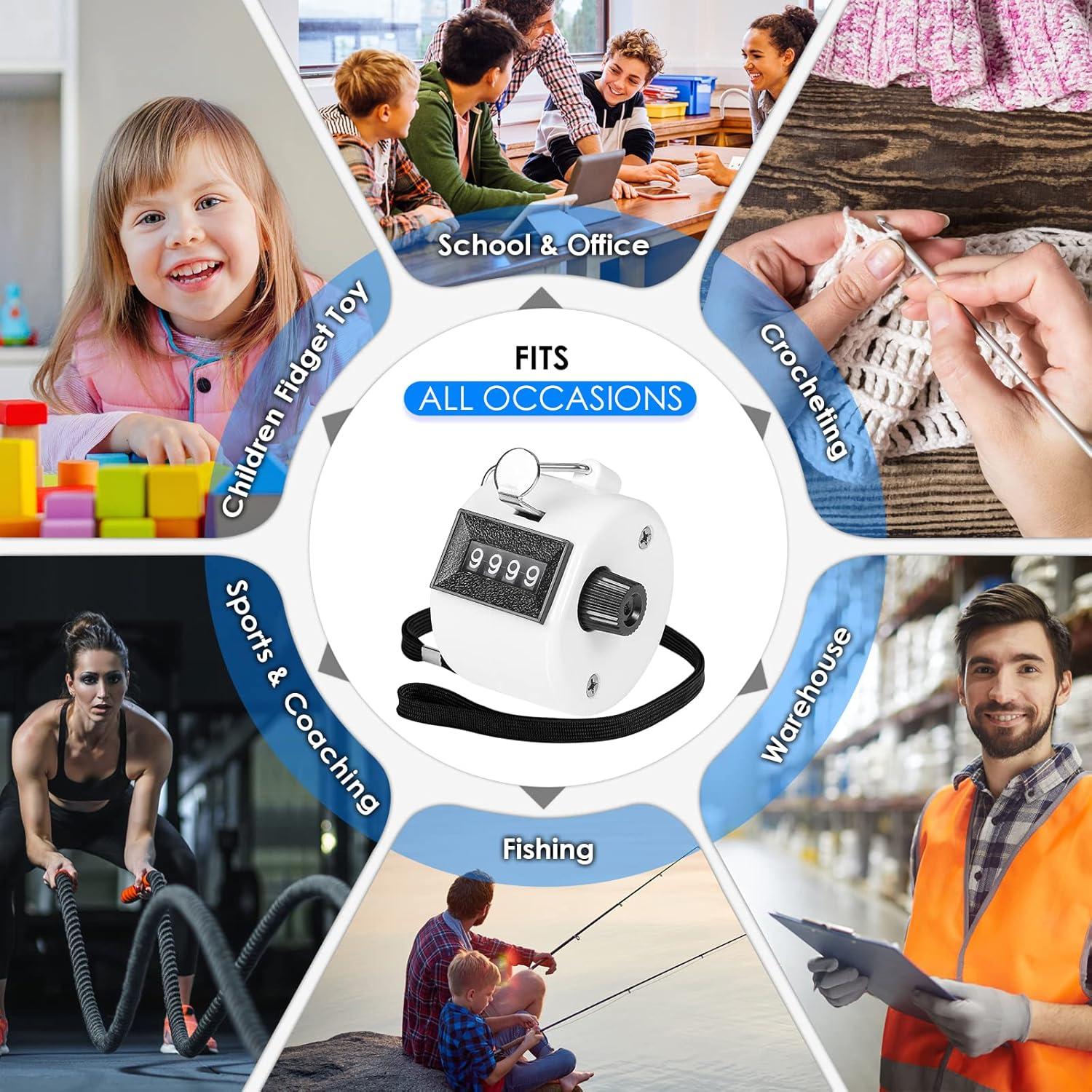 Contadores de Mano KTRIO 2 Piezas 4 Dígitos Mecánicos