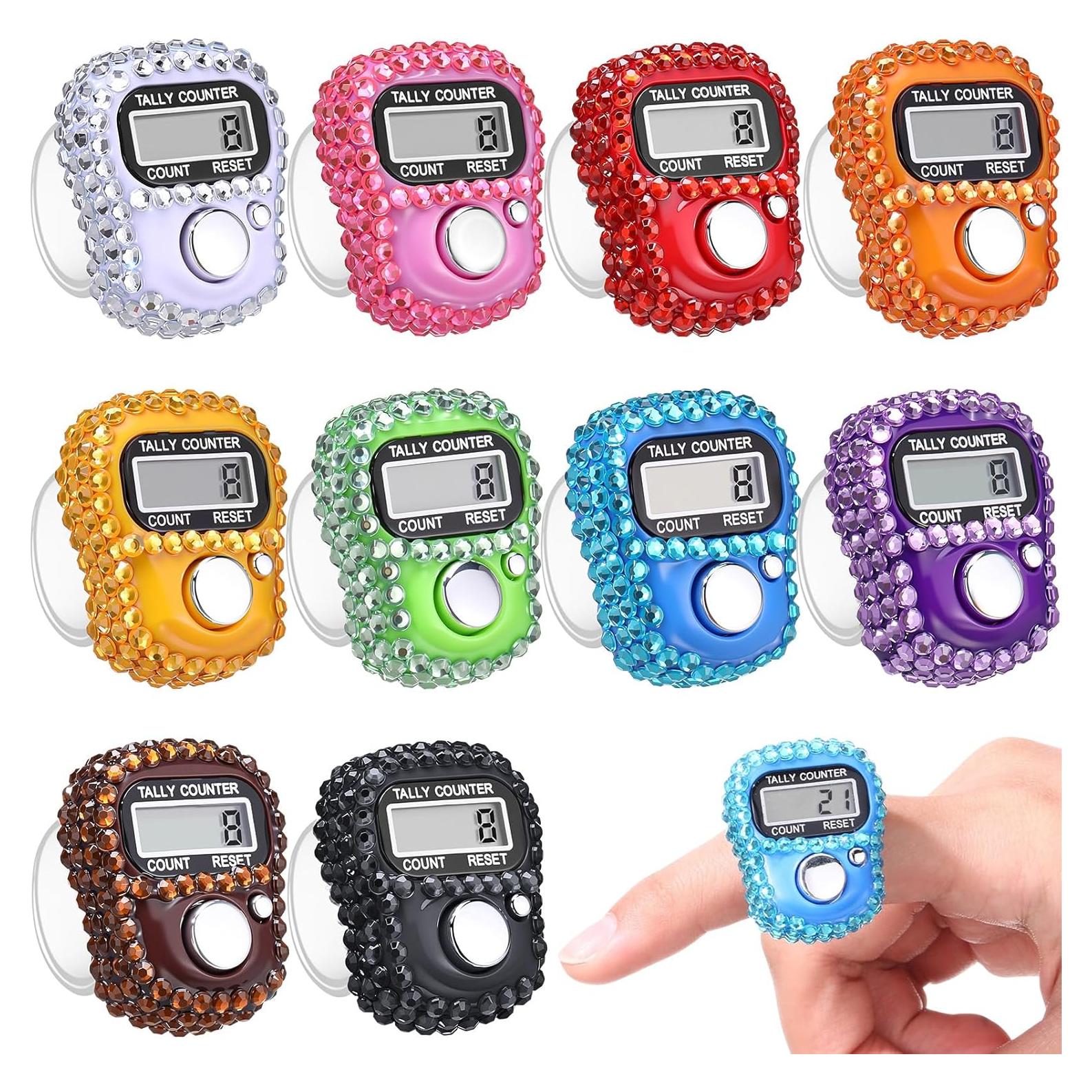 10 Contadores Electrónicos de Dedos Simgoing Multicolor