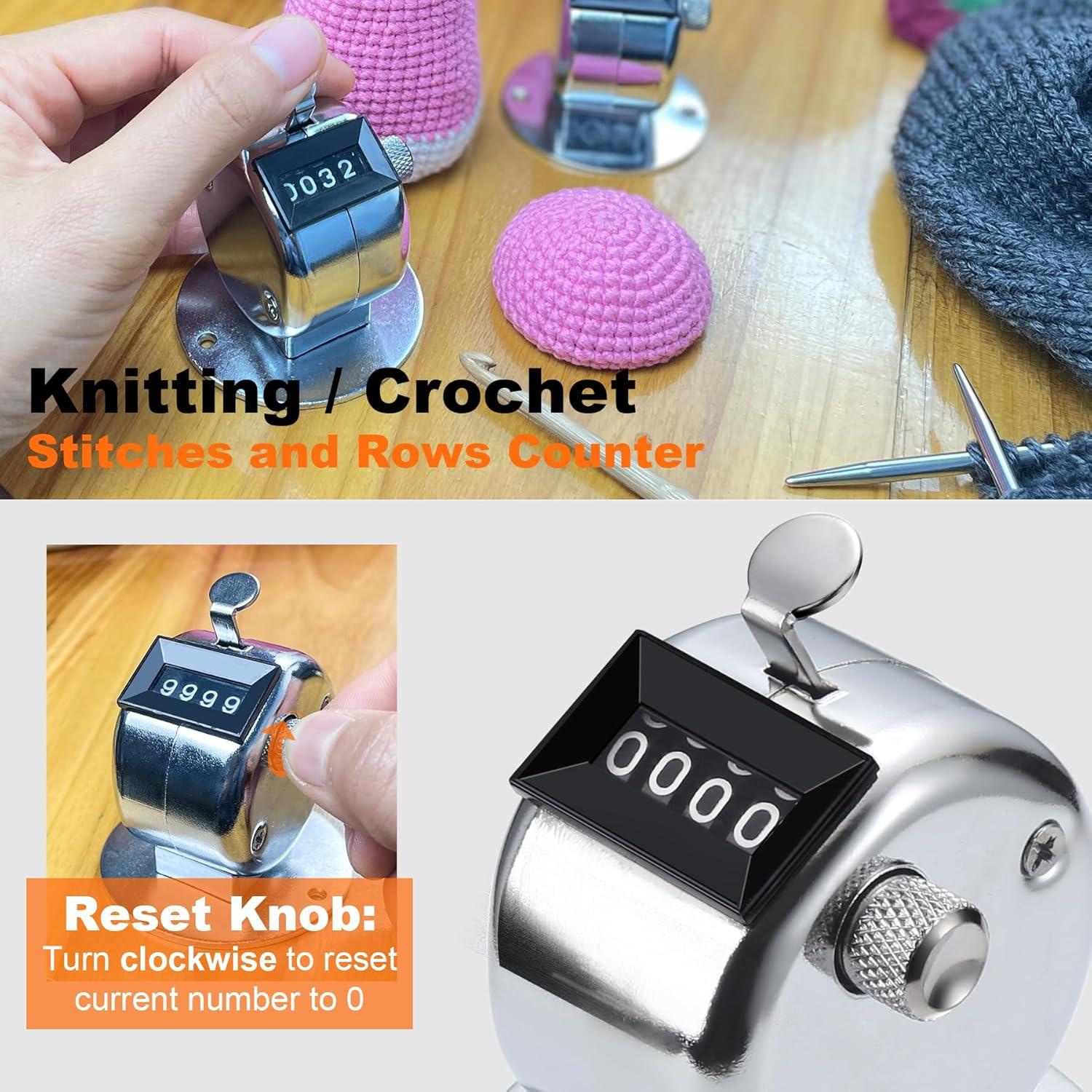 Contador de Puntos Manual YOJOB para Tejer y Crochetar - Metal