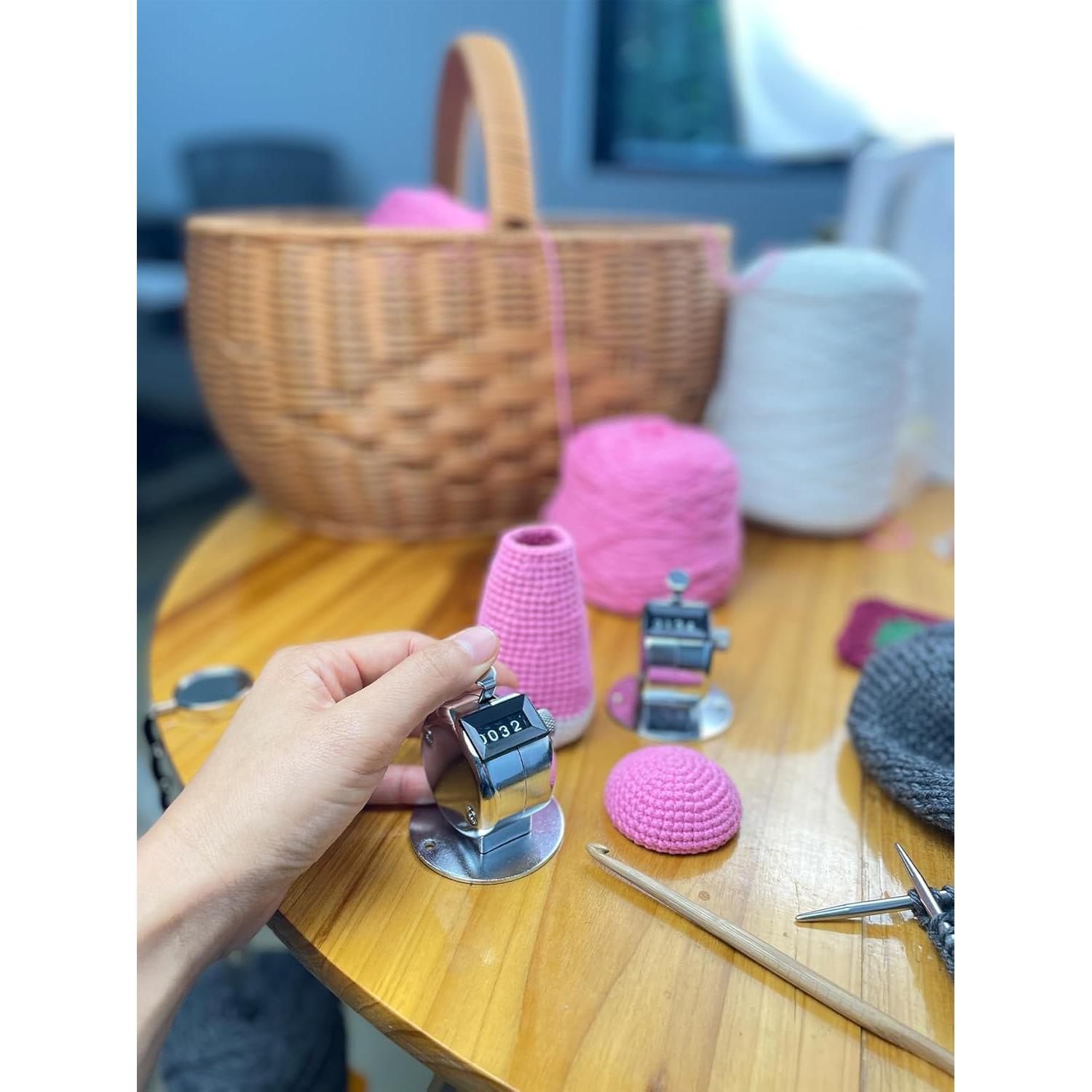 Contador de Puntos Manual YOJOB para Tejer y Crochetar - Metal