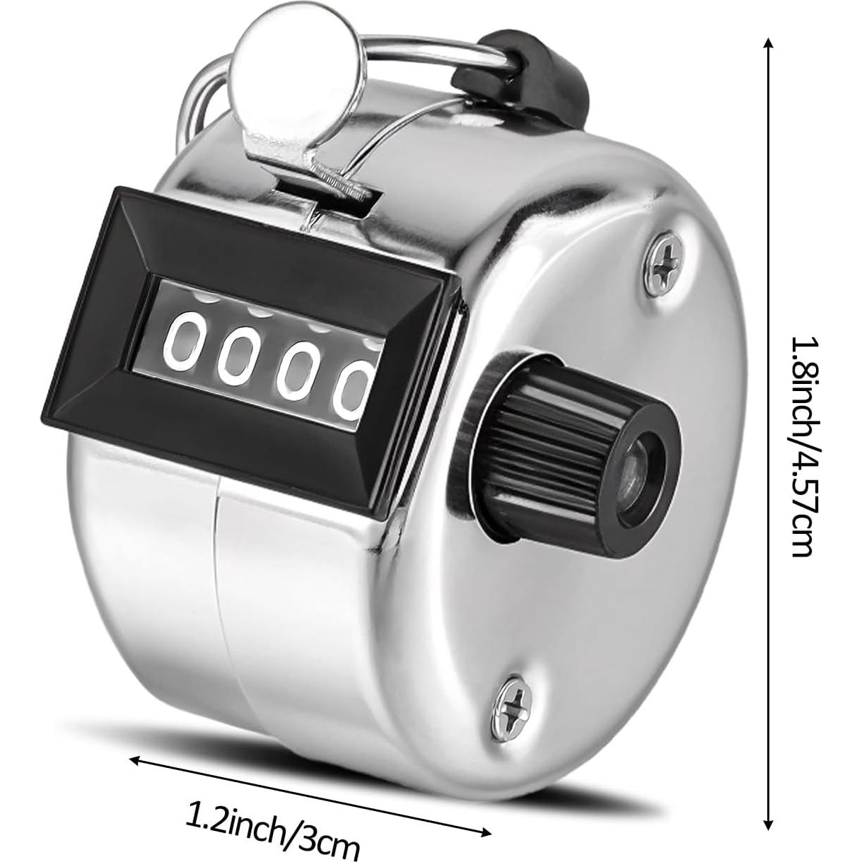 Contador Manual de Tally JOUTYFOR 12 Pcs 4 Dígitos Plata