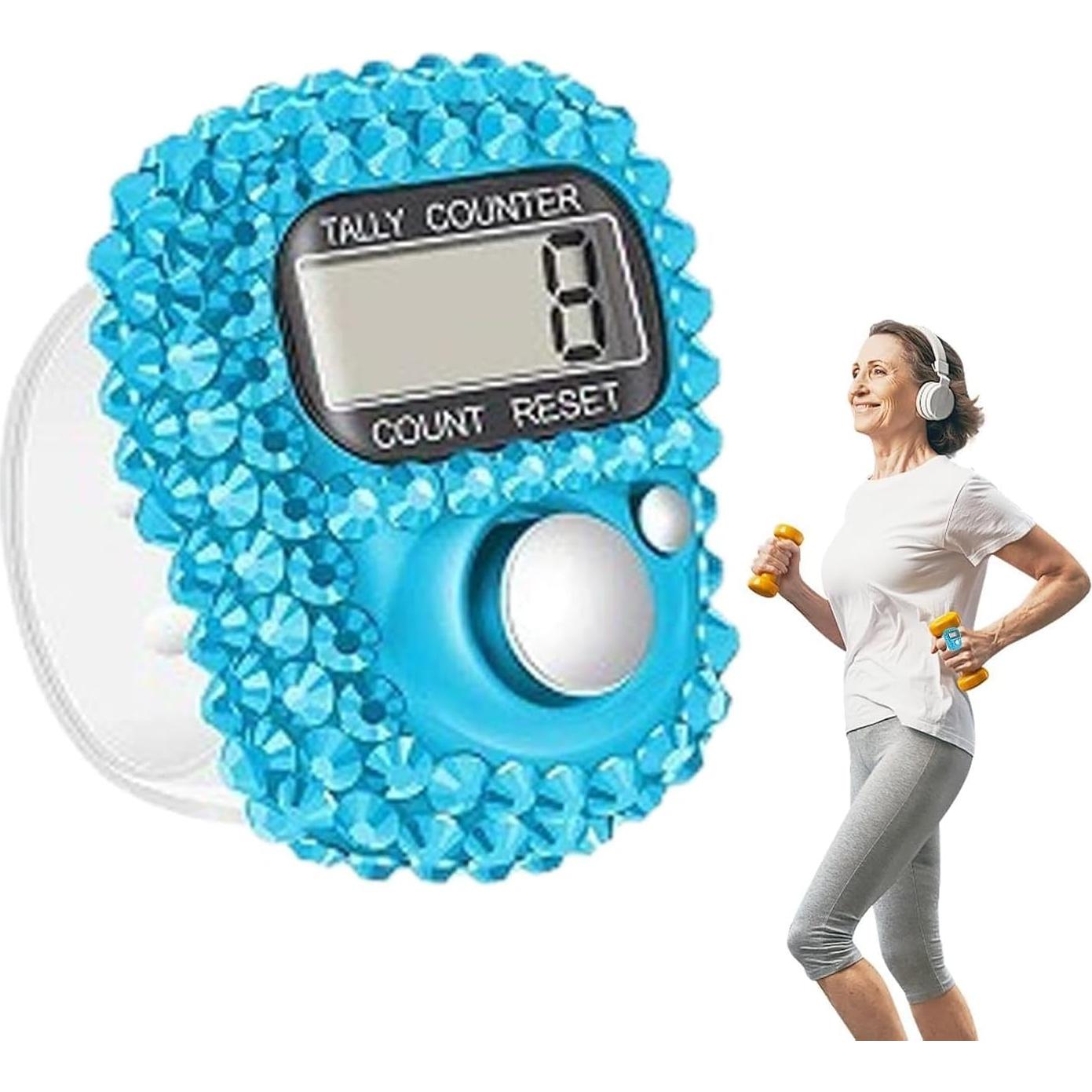 Contador Electrónico de Dedos Jizlan 4Pcs 5 Dígitos Azul