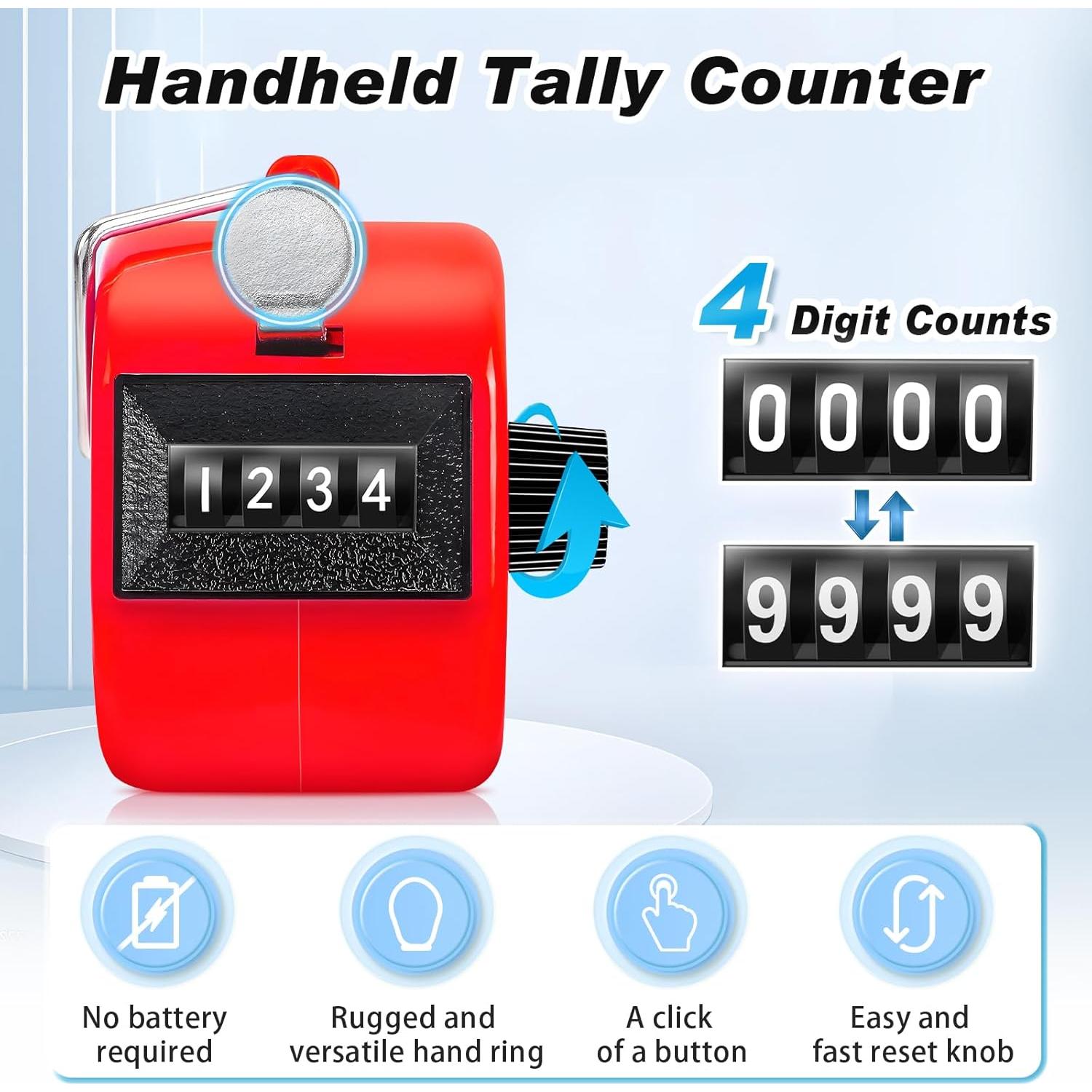 Contador Manual Mecánico SUNYIWJIE 12 Pcs 4 Dígitos Portátil