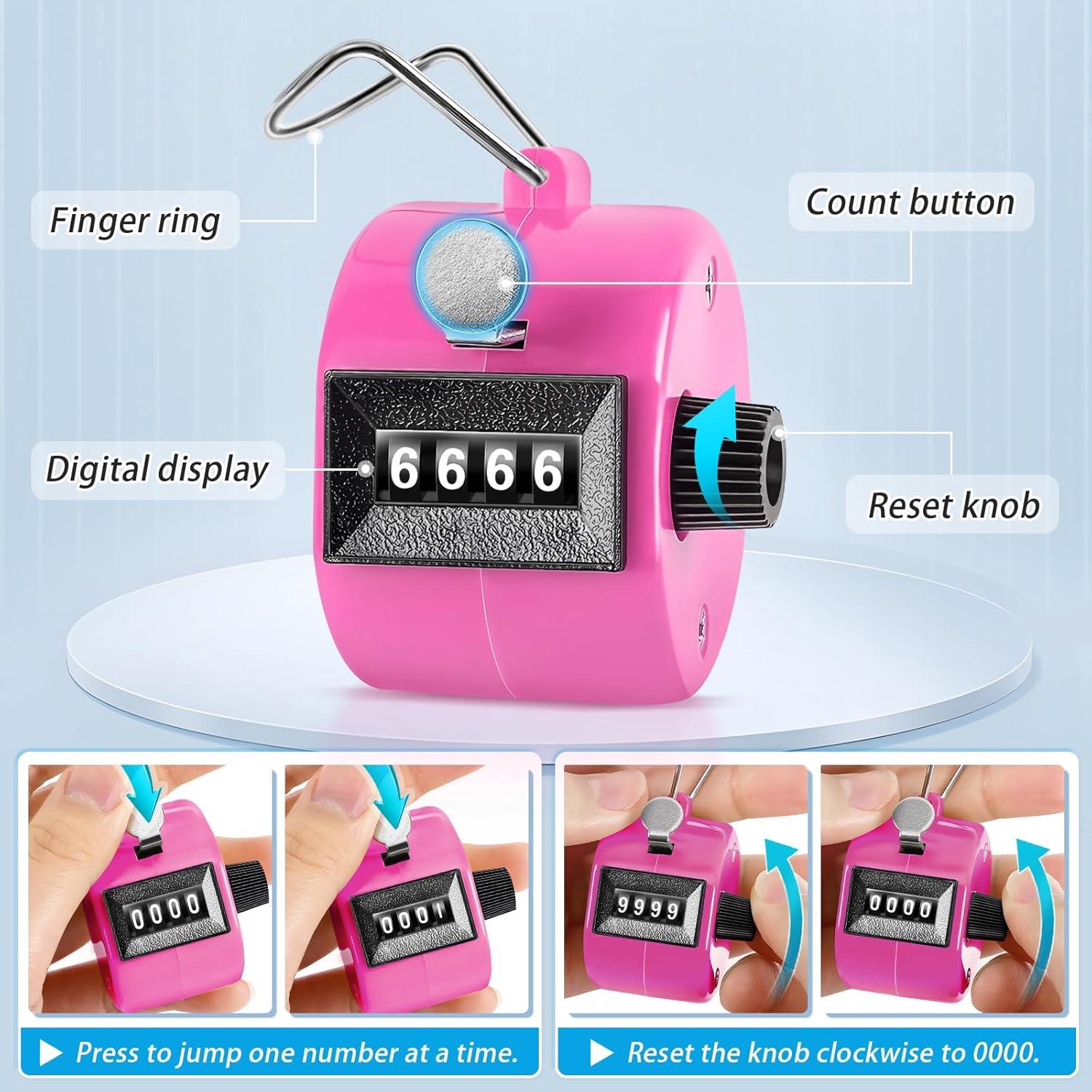 Contador Manual Mecánico SUNYIWJIE 12 Pcs 4 Dígitos Portátil