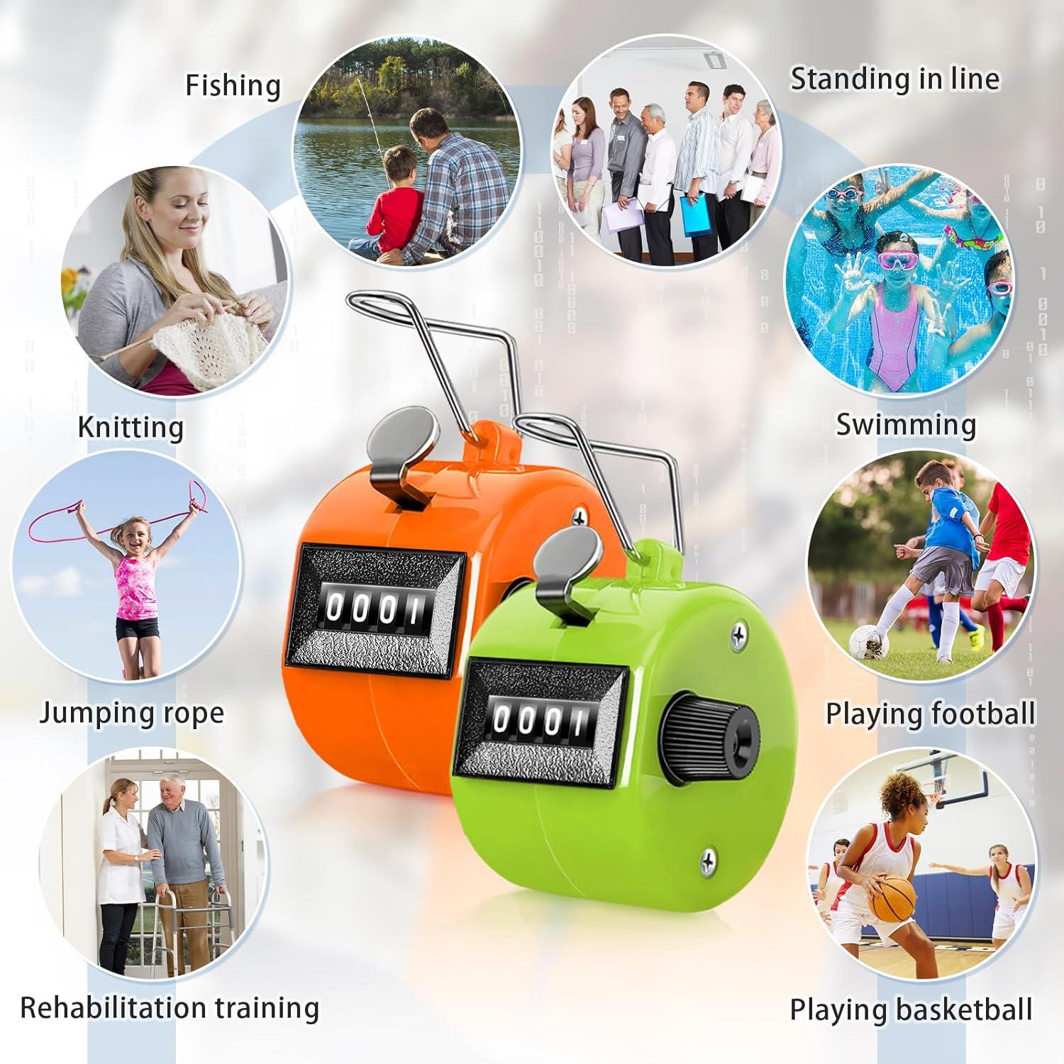 Contador Manual Mecánico SUNYIWJIE 12 Pcs 4 Dígitos Portátil