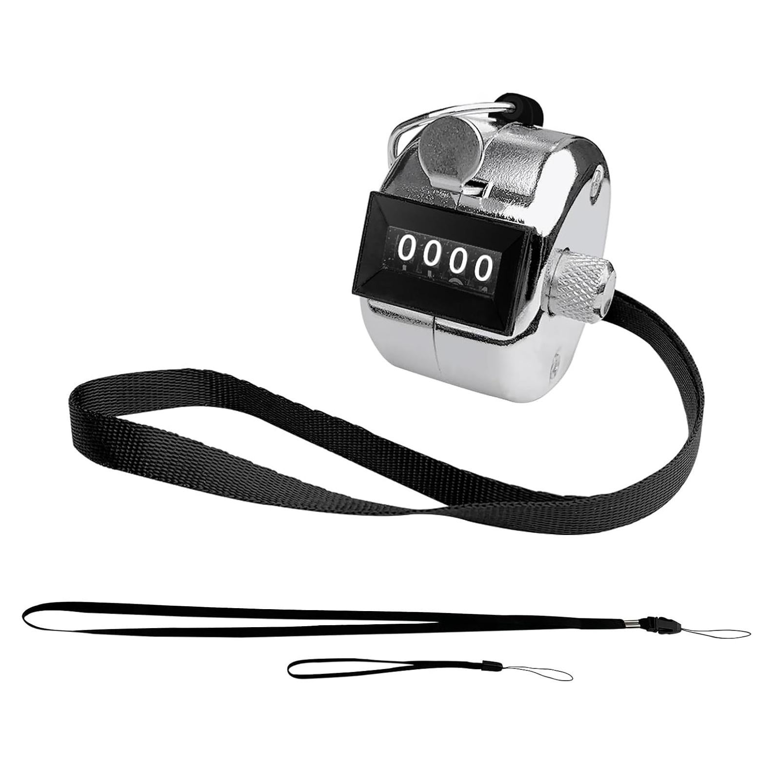 Contador de clics manual BGJRBY de metal 4 dígitos plata