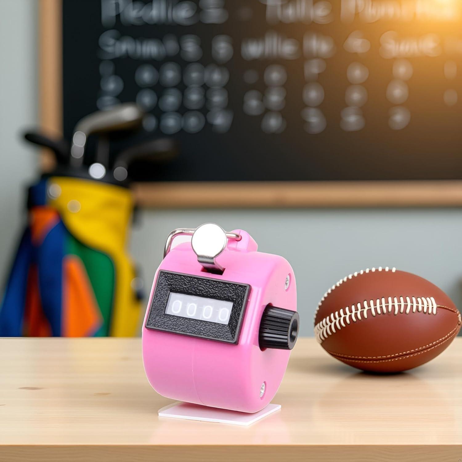 Contador de Tally de Mano Rosa Jizlan 4 Dígitos Mecánico