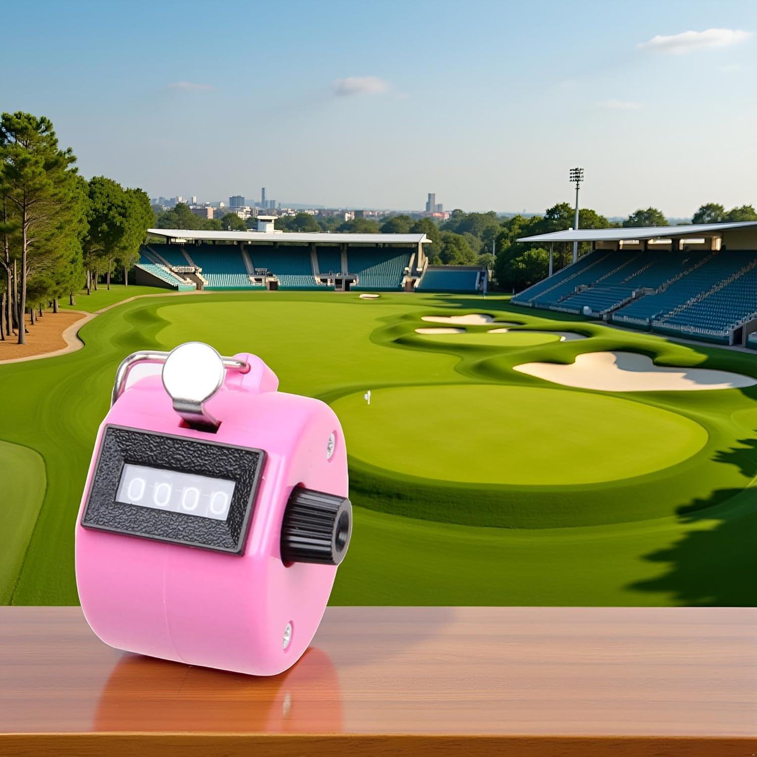 Contador de Tally de Mano Rosa Jizlan 4 Dígitos Mecánico