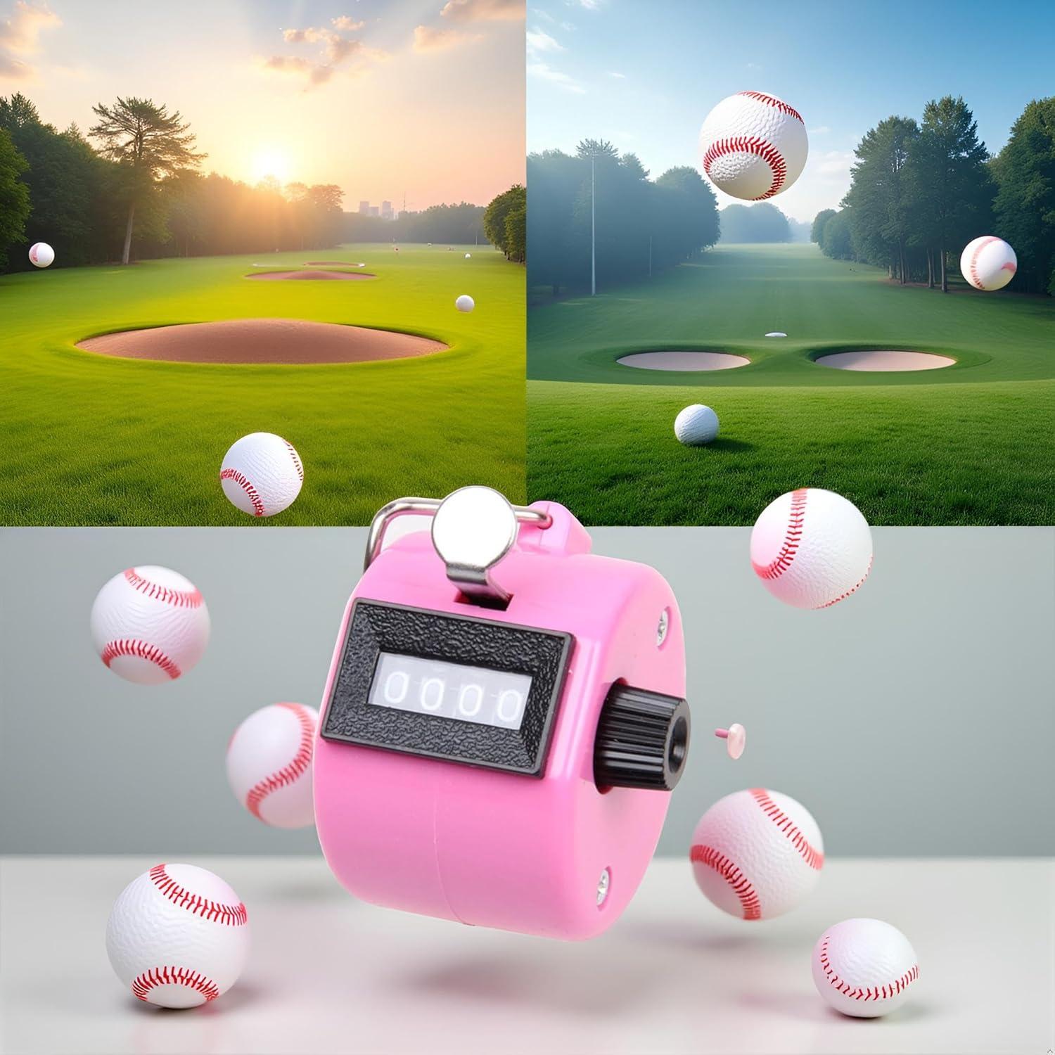 Contador de Tally de Mano Rosa Jizlan 4 Dígitos Mecánico