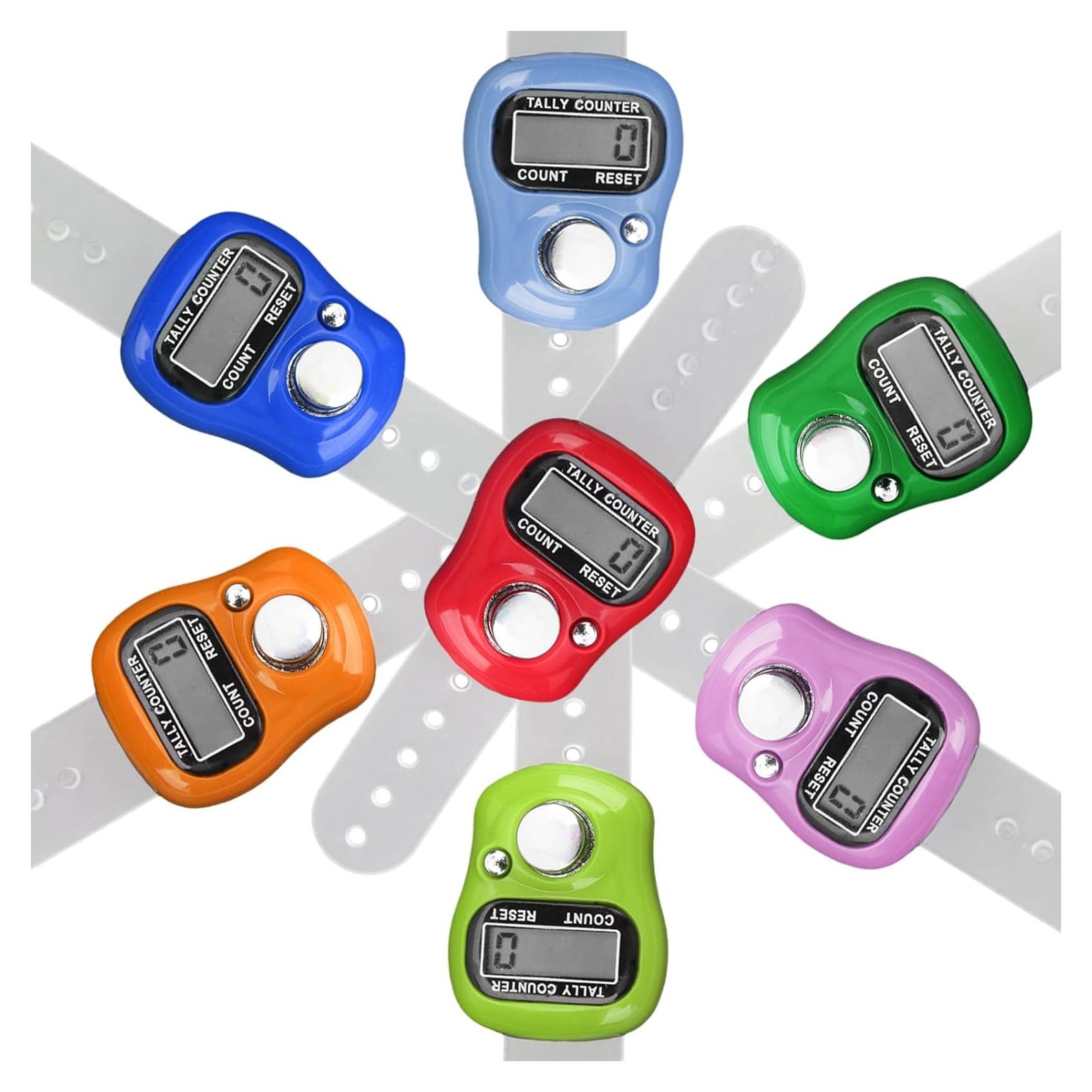 Juego de 7 Contadores de Dedos Olikraft - Digital y Portátil