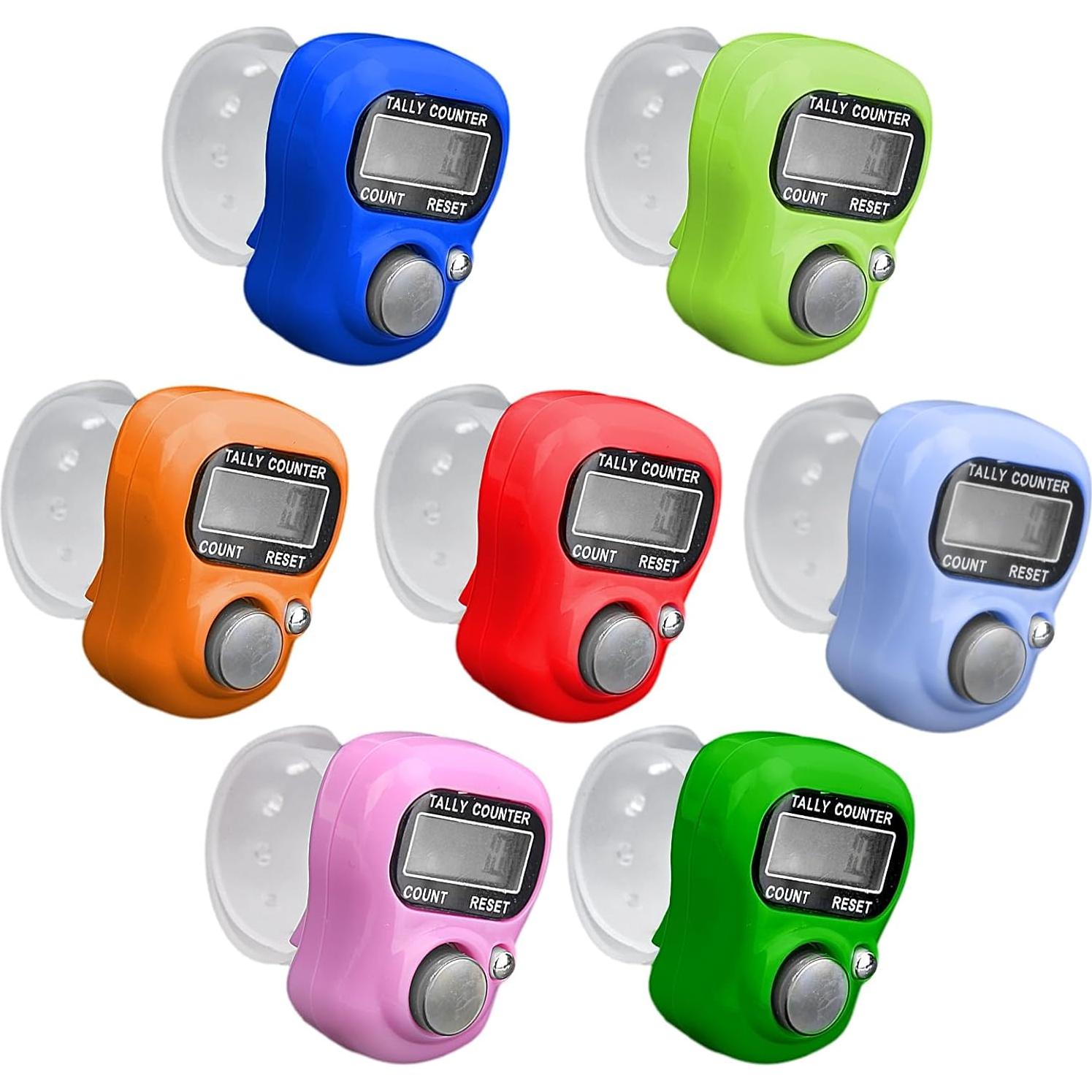 Juego de 7 Contadores de Dedos Olikraft - Digital y Portátil