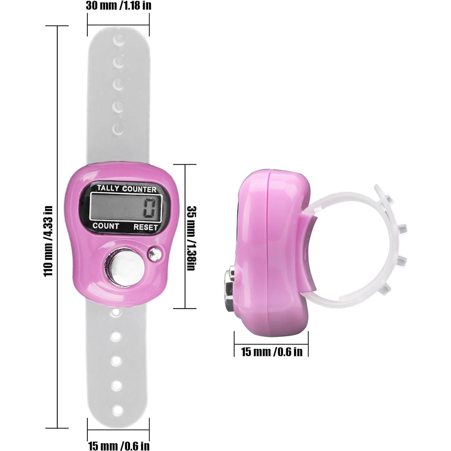 Juego de 7 Contadores de Dedos Olikraft - Digital y Portátil