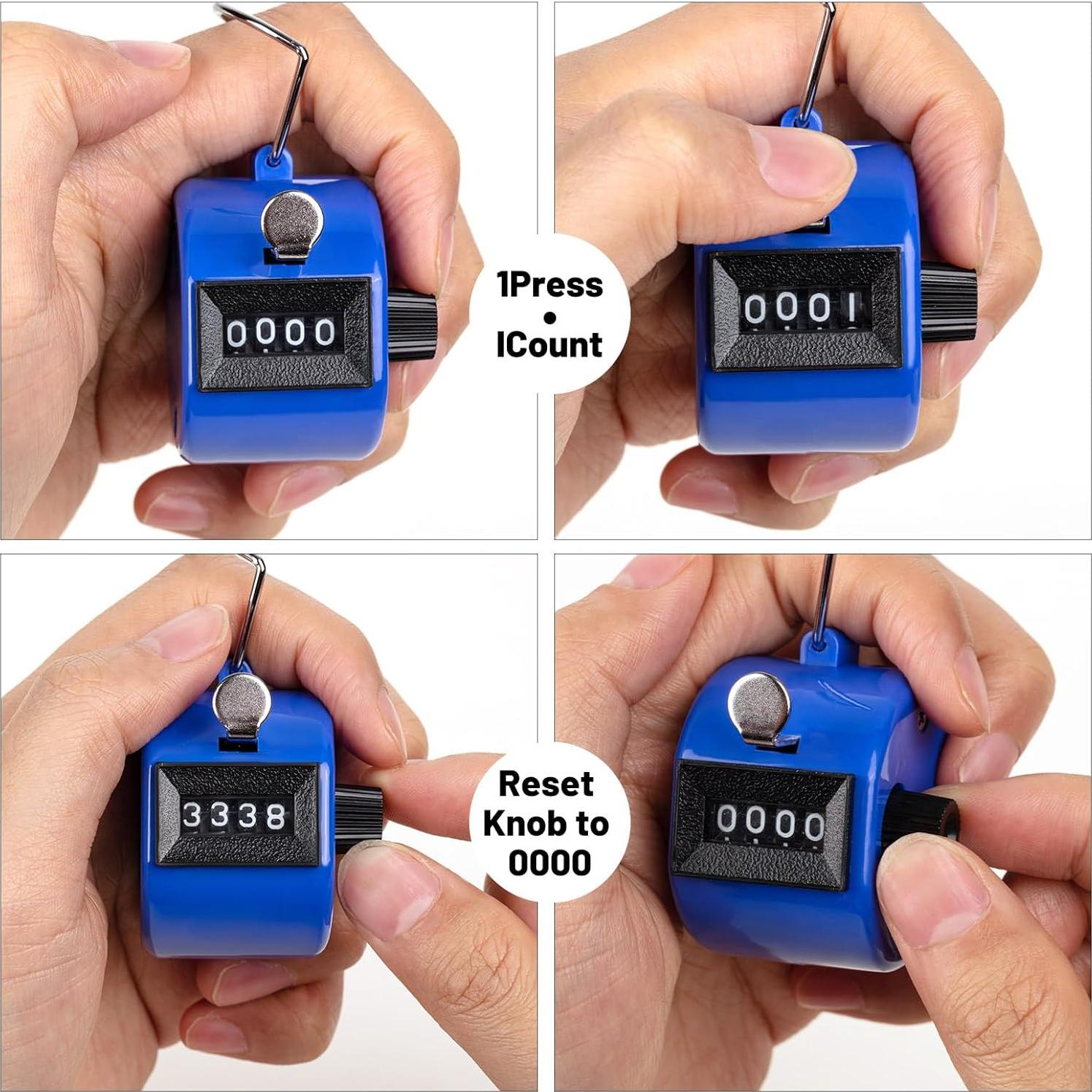 Contador Manual Mecánico ALDMIO 4 Dígitos - 6 Piezas