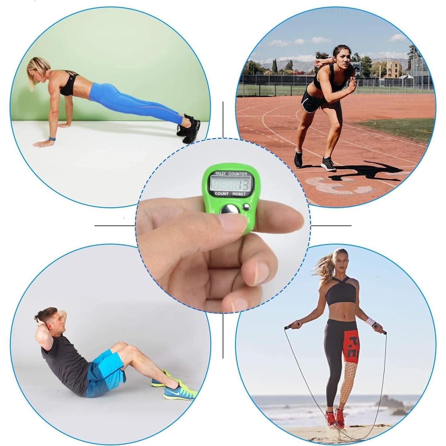 Contador Digital de Mano Calsgkspray Azul 5 Dígitos LED