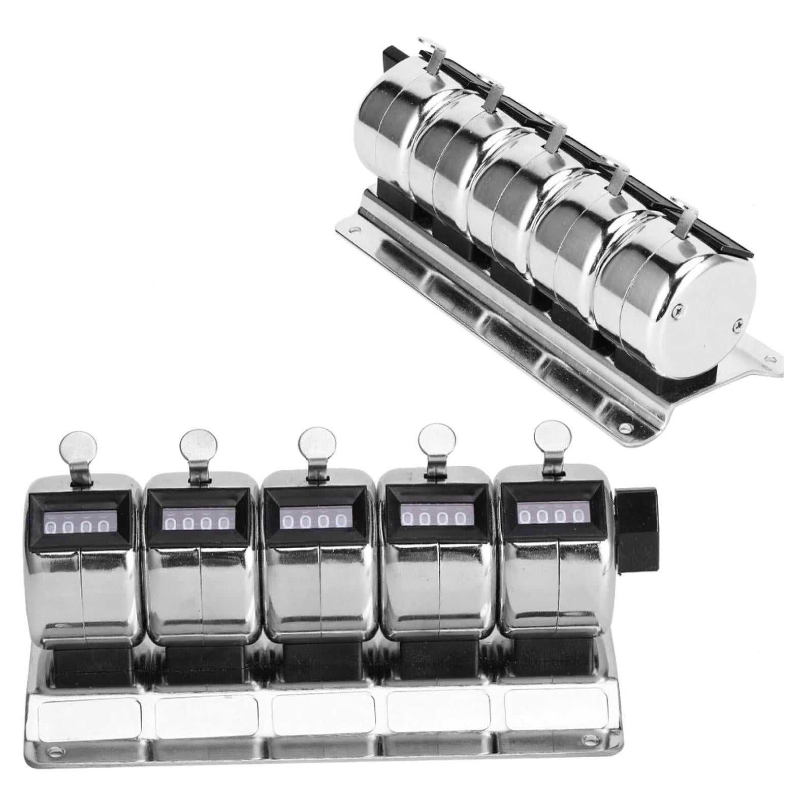 Contador Manual Mecánico de Mano Garosa 4 Dígitos Acero Inoxidable