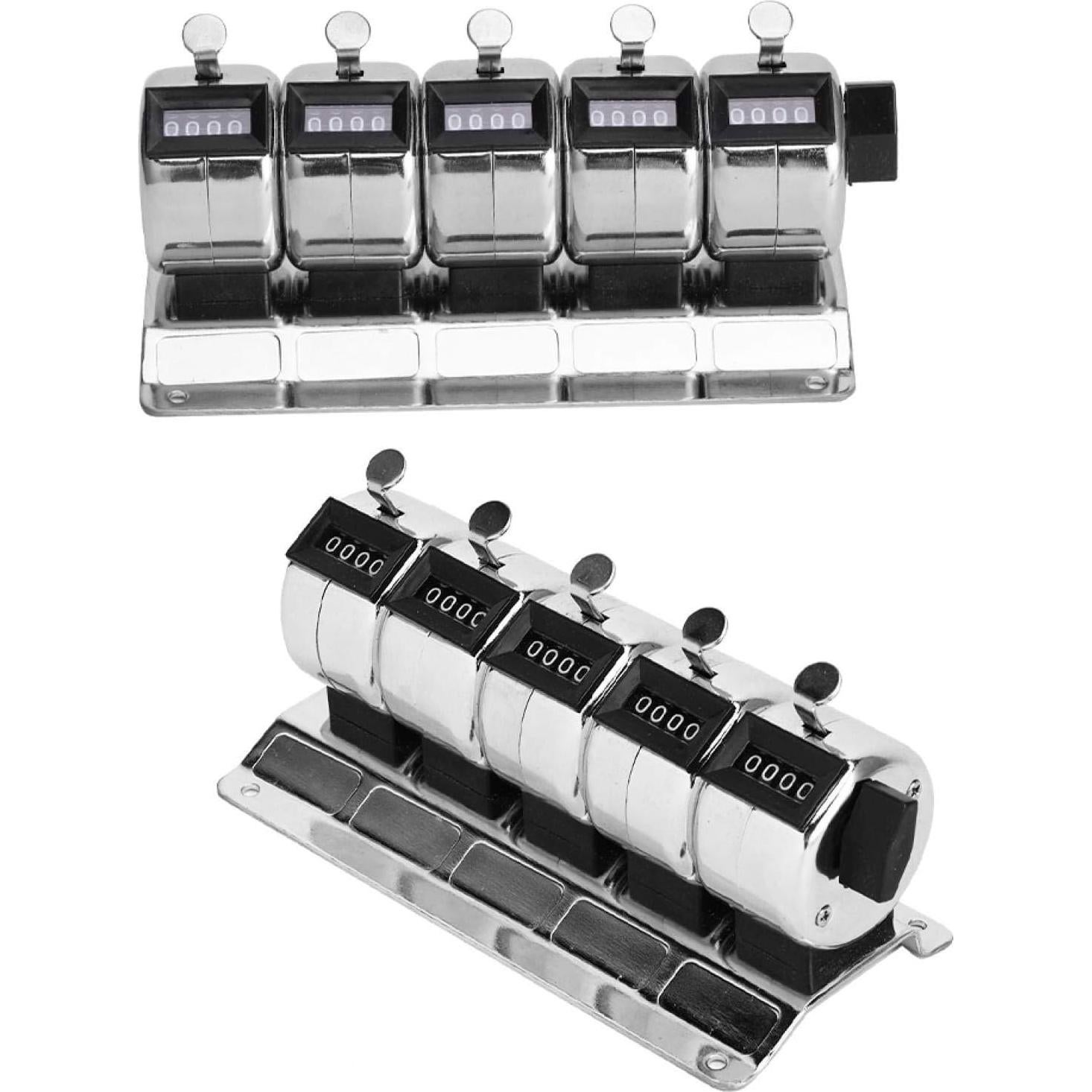 Contador Manual Mecánico de Mano Garosa 4 Dígitos Acero Inoxidable