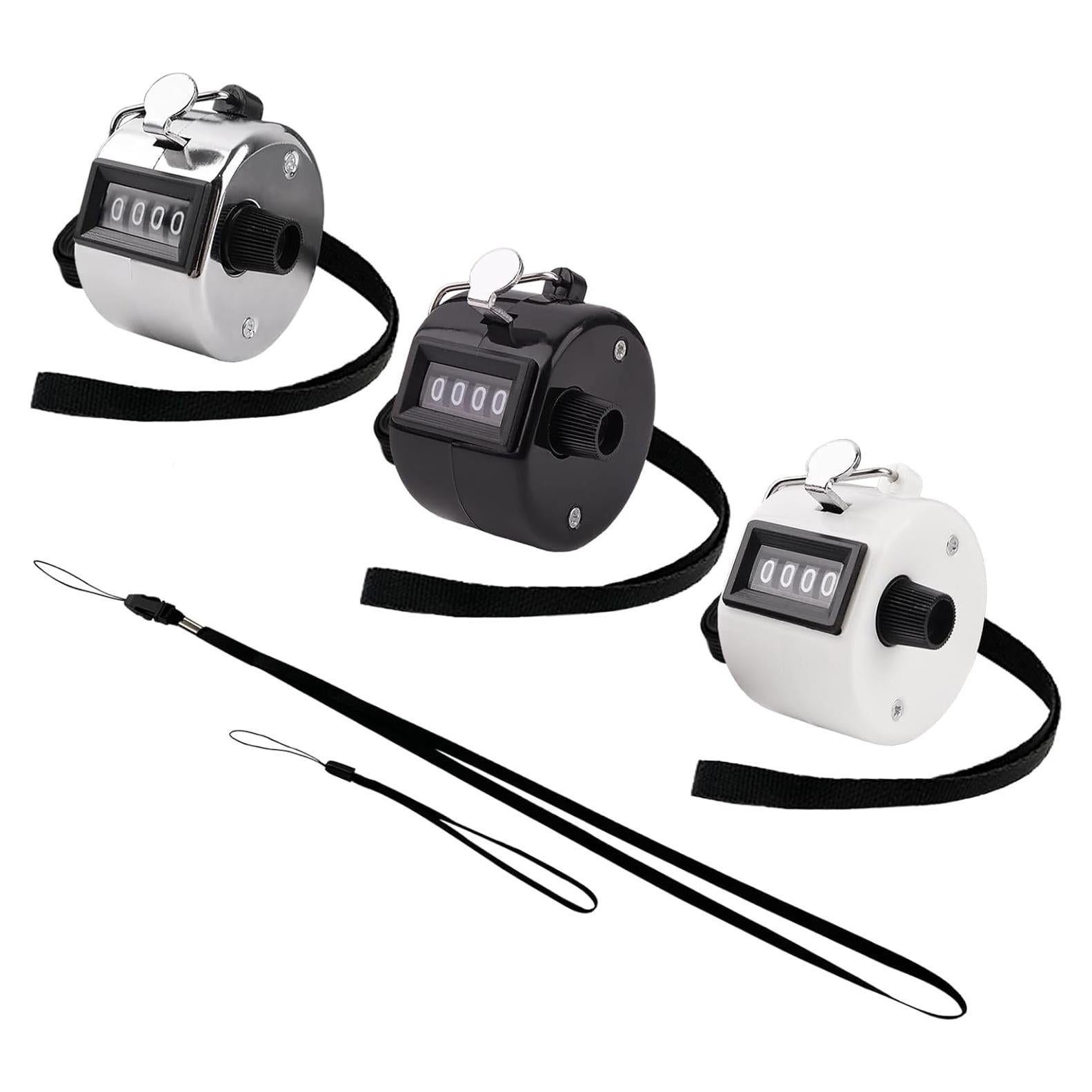 Paquete de 3 Contadores Tally Mecánicos 4 Dígitos BGJRBY