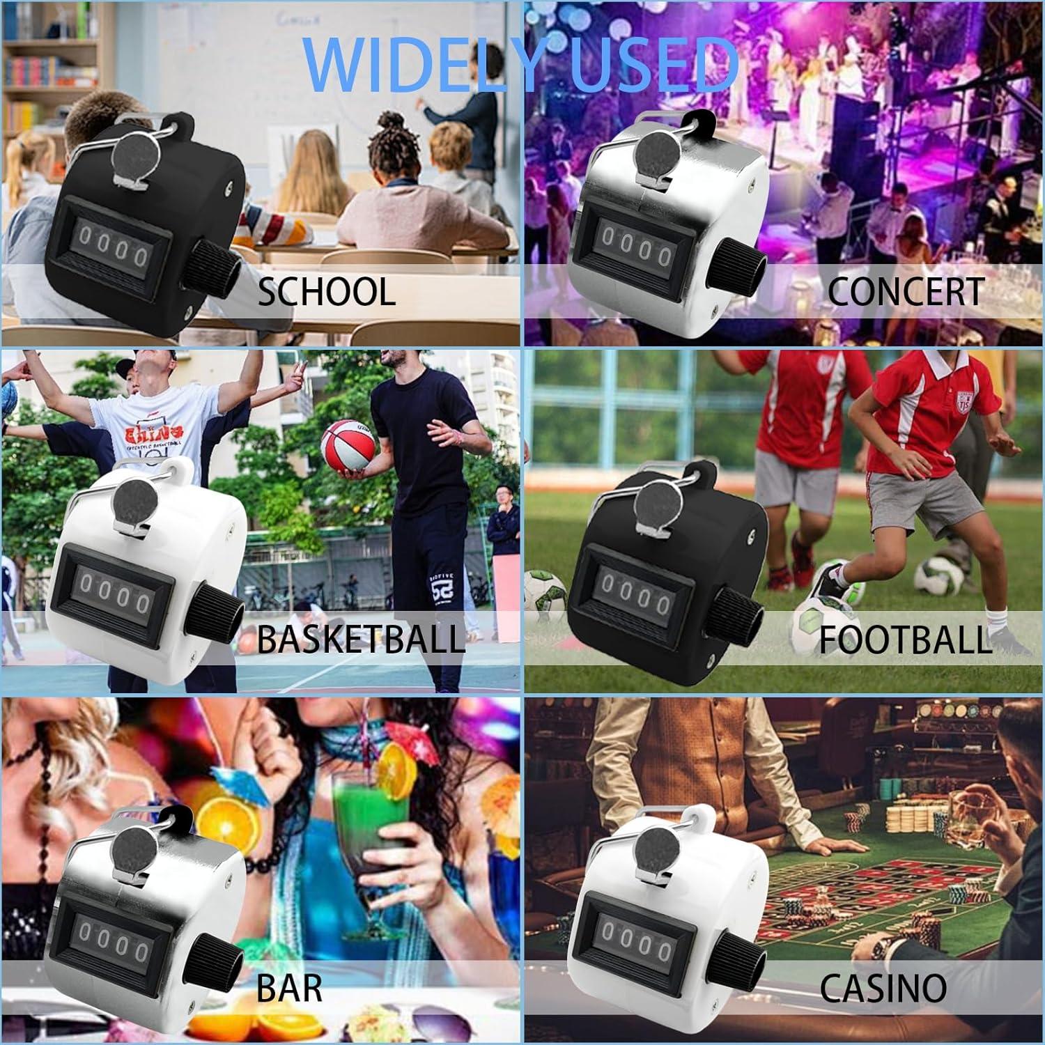 Paquete de 3 Contadores Tally Mecánicos 4 Dígitos BGJRBY