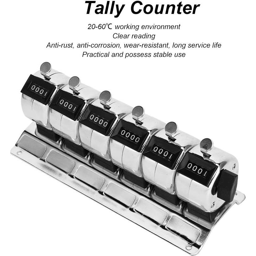 Contador Manual Mecánico YWBL-WH 4 Dígitos 9999 Acero Inoxidable