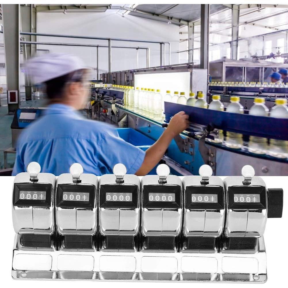 Contador Manual Mecánico YWBL-WH 4 Dígitos 9999 Acero Inoxidable