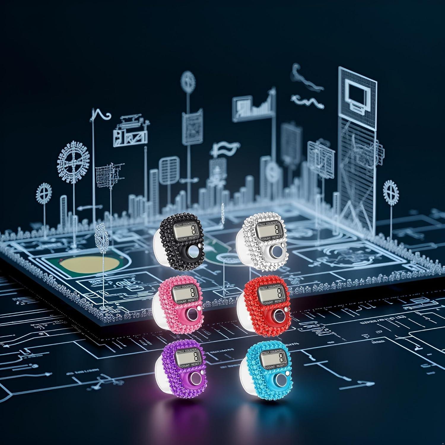 Contador de Dedos Electrónico ZhangyiHot 6 Pcs 5 Dígitos