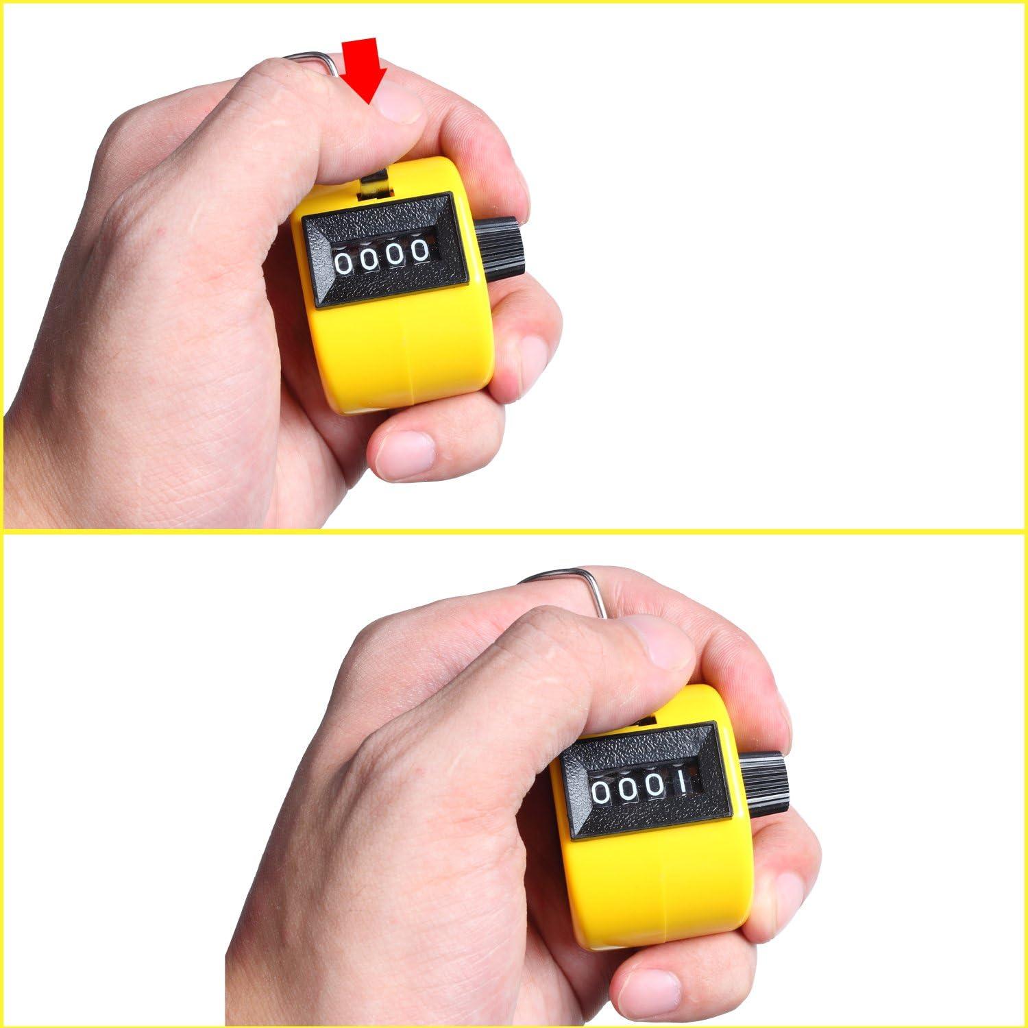 Contador Mecánico de Mano 3 Pack ewinever 4 Dígitos Multicolor