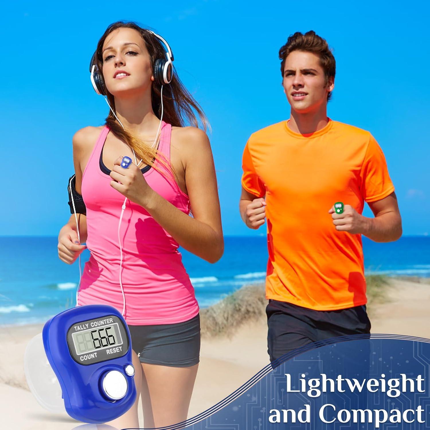 Paquete de 7 Contadores Electrónicos de Dedo CHGANG LCD 5 Dígitos