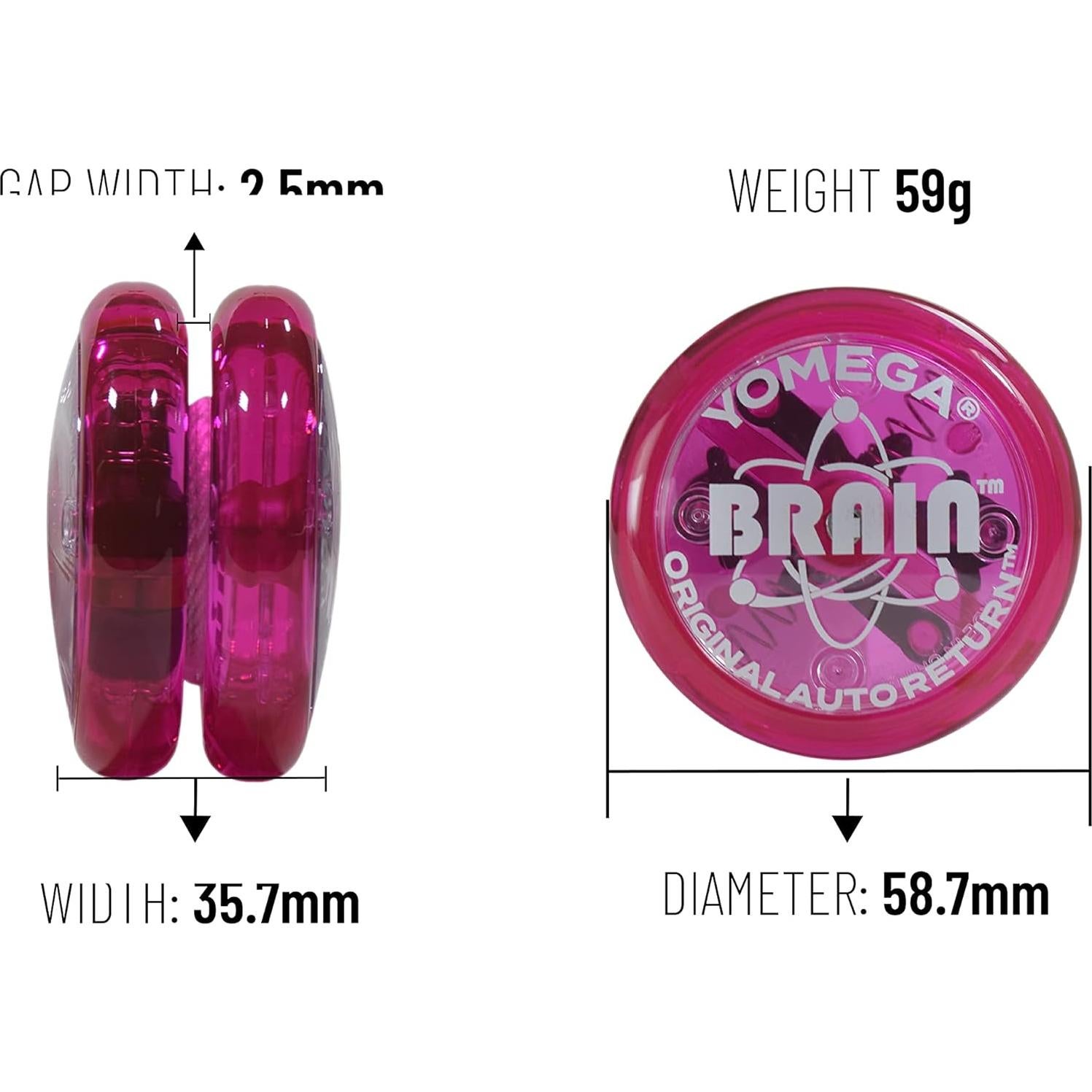 Yoyo Yomega Brain Rosa - Profesional para Principiantes