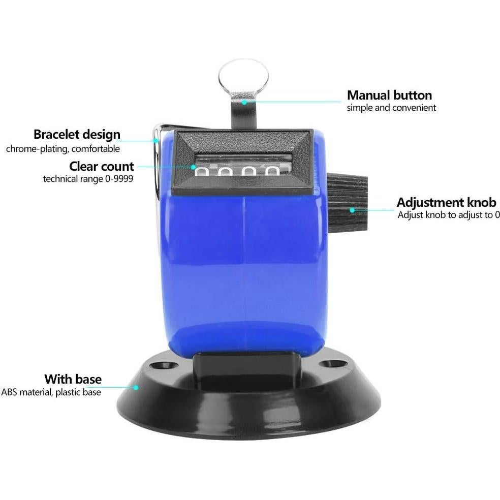 Contador Manual Mecánico Hilitand 4 Posiciones Azul