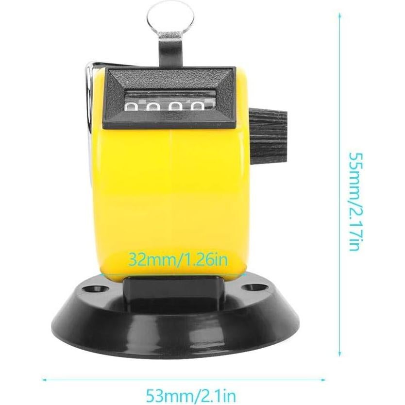 Contador Manual Mecánico Hilitand 4 Posiciones Amarillo