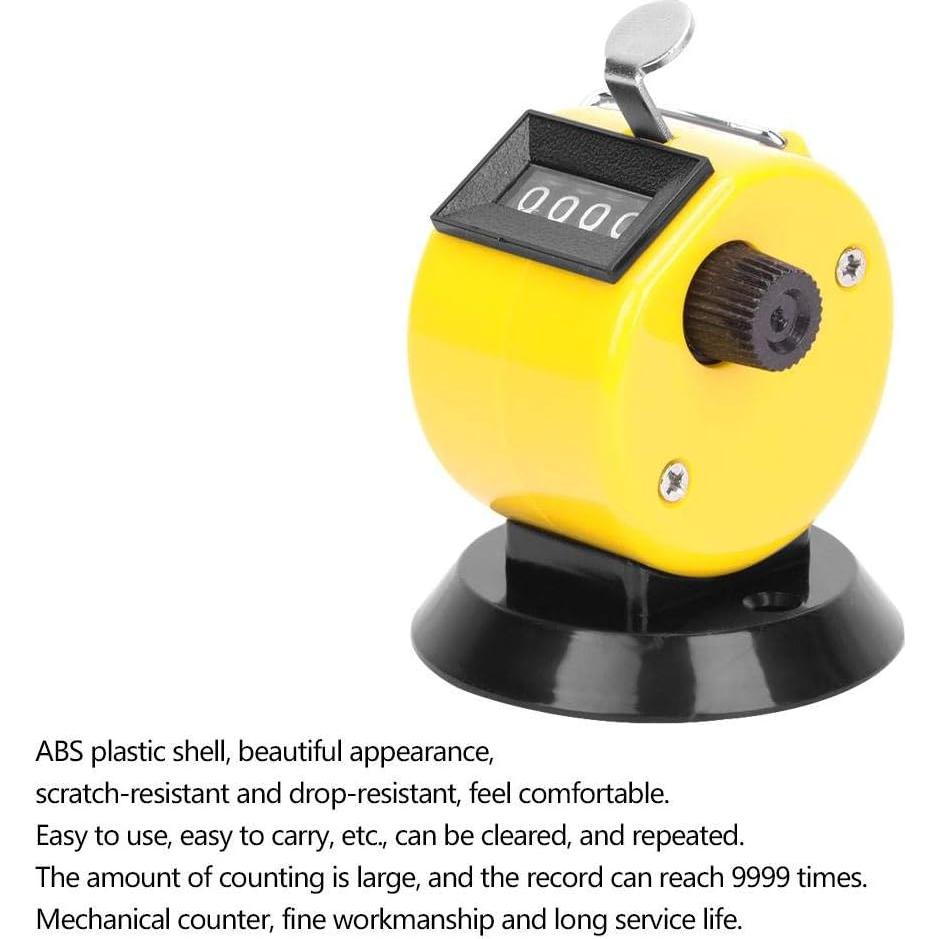 Contador Manual Mecánico Hilitand 4 Posiciones Amarillo