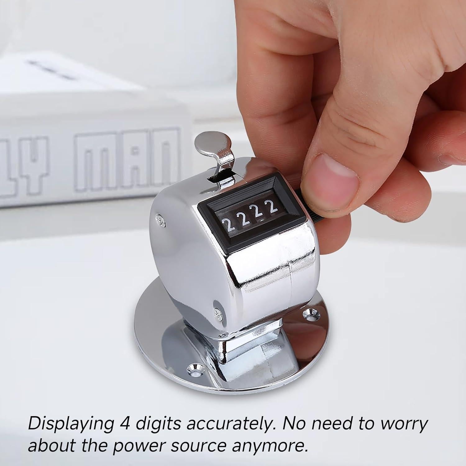 Contador Clicker Kodrily 4 Dígitos Metal Ligero hasta 9999