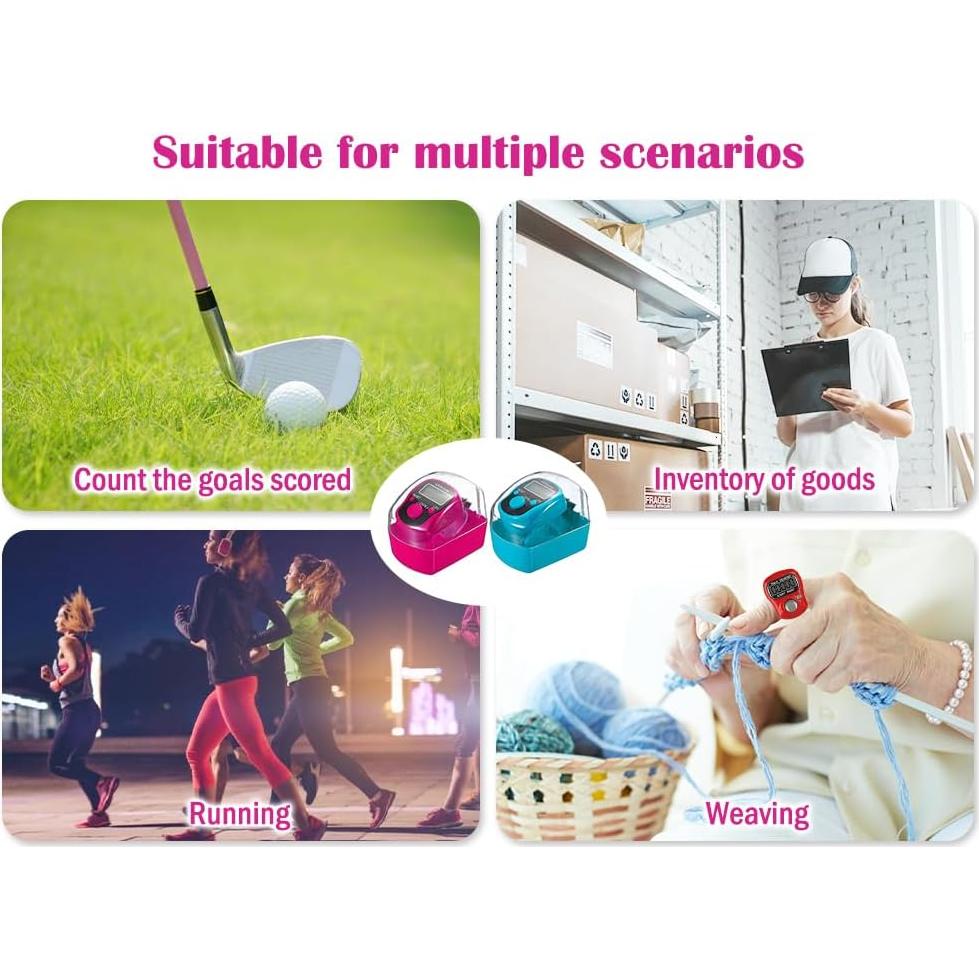 Contador Electrónico de Dedos Hitopin 8PCS LED 5 Dígitos