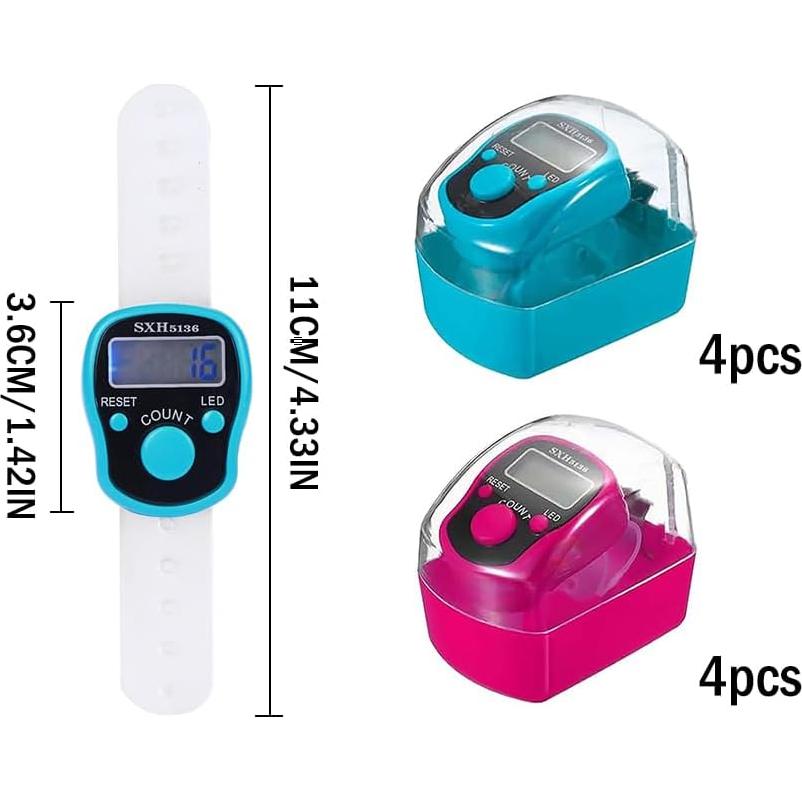 Contador Electrónico de Dedos Hitopin 8PCS LED 5 Dígitos