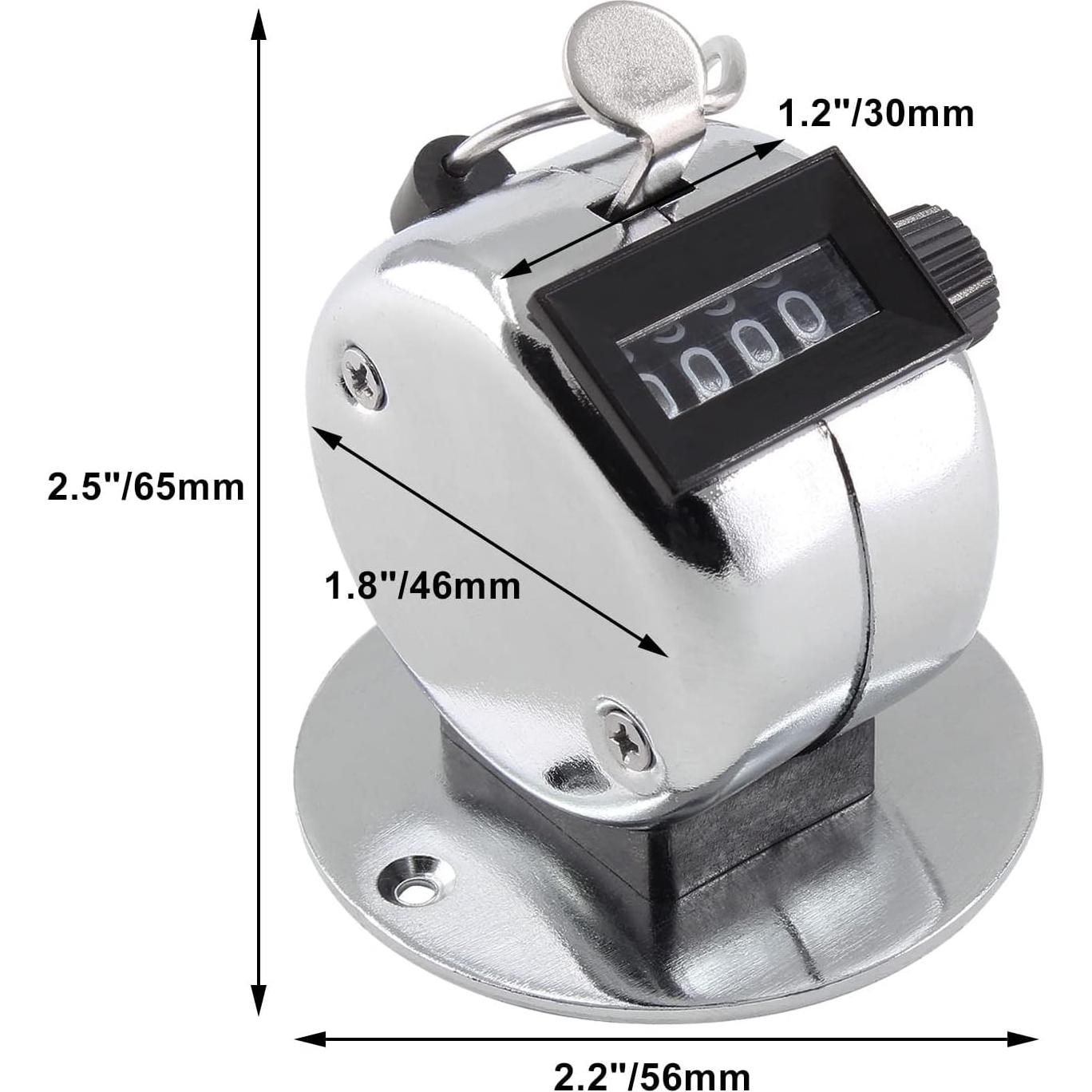 Contador Mecánico de Tally Jiozermi - Paquete de 2, 4 Dígitos