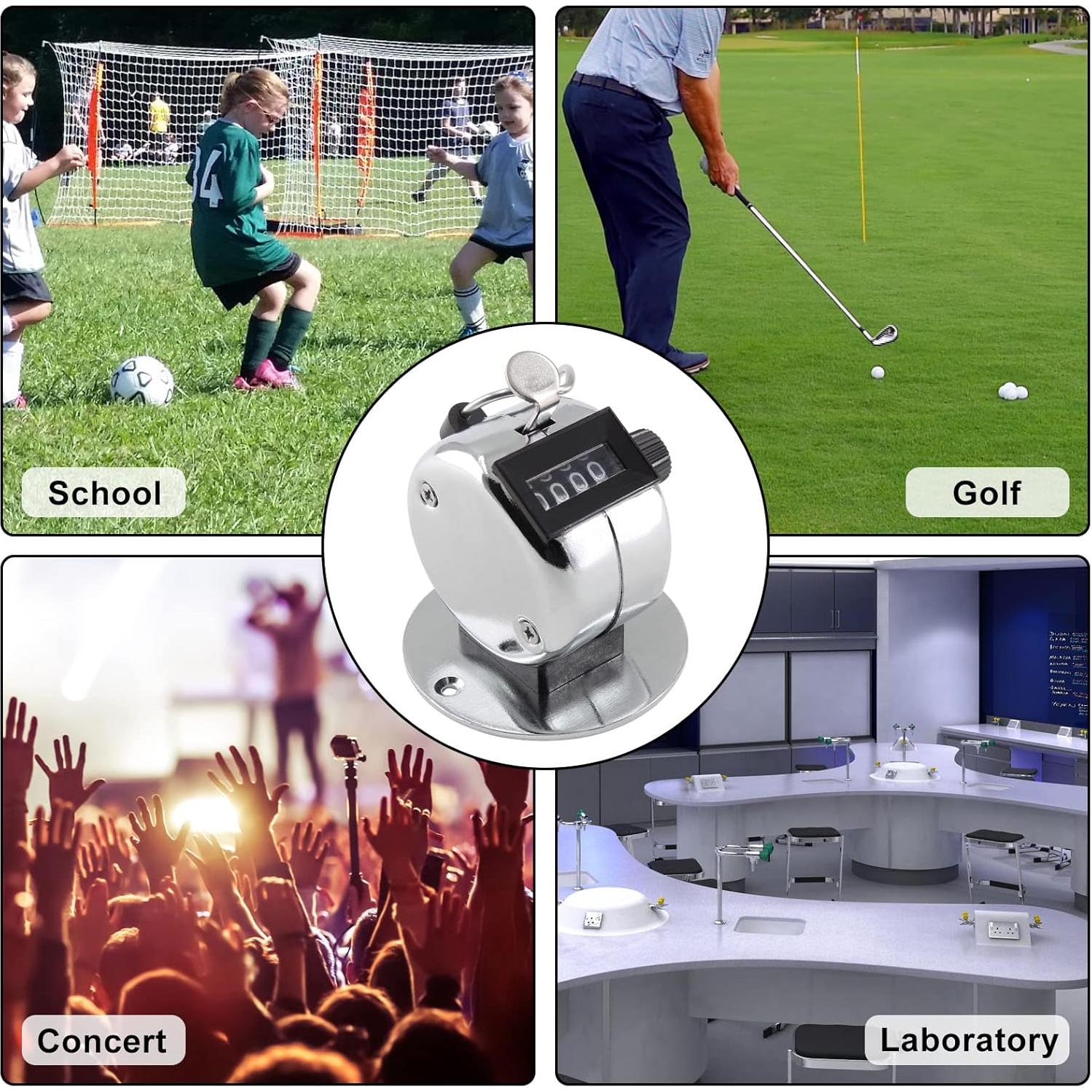 Contador Mecánico de Tally Jiozermi - Paquete de 2, 4 Dígitos